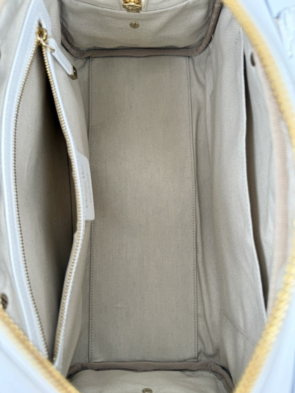 DIOR VIBE ZIP BOWLING Bag White Leather