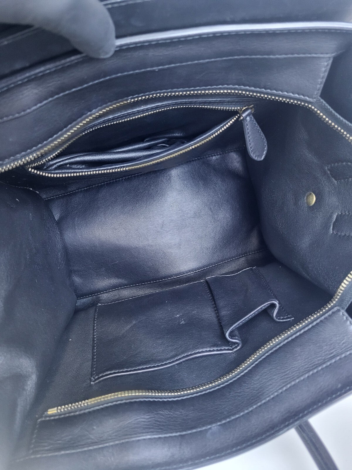 Celine Leather Mini Luggage Top Handle Bag