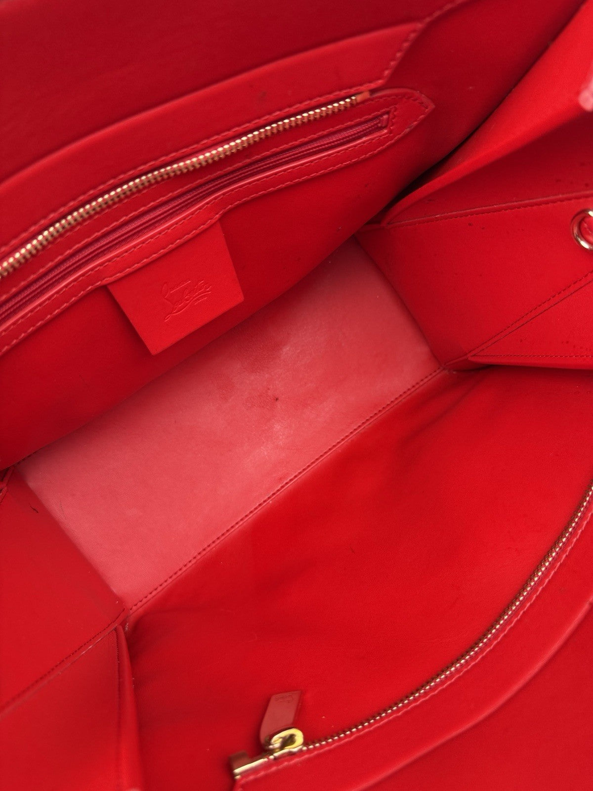 Christian Louboutin Paloma Medium Loubinthesky Charms Tote Bag Red