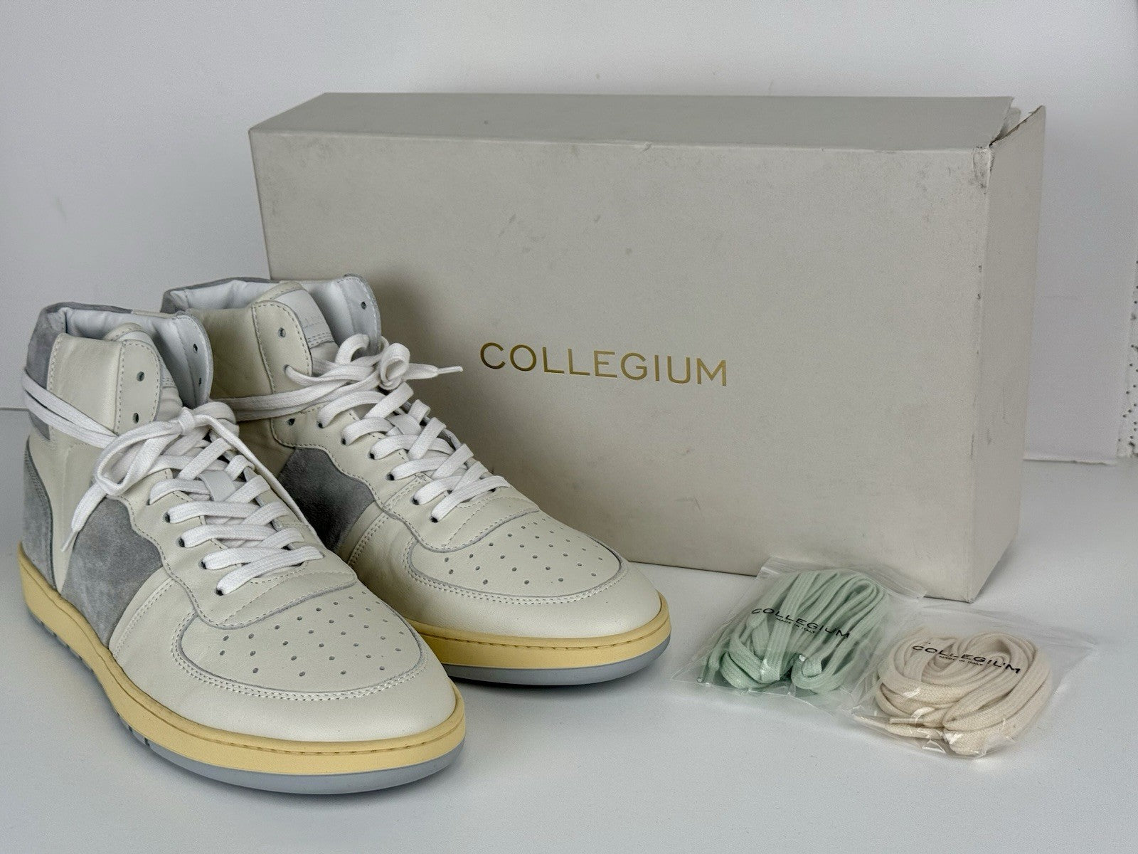 Collegium Pillar Destroyer II Devastator Platinum Suede Mens Size 44 Size 11