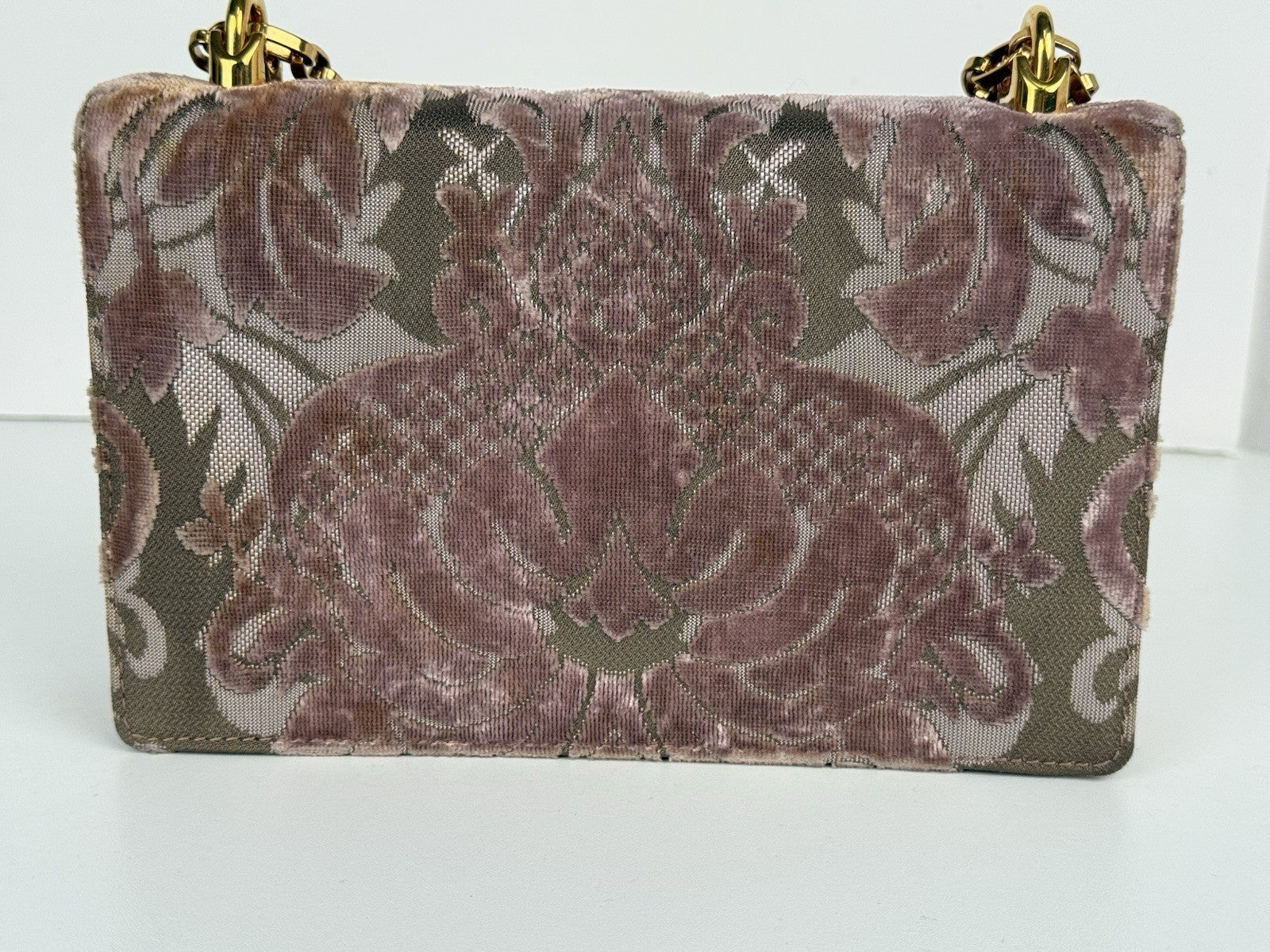 Dolce and Gabbana Pink Corduroy and Leather DG Girls Shoulder Bag