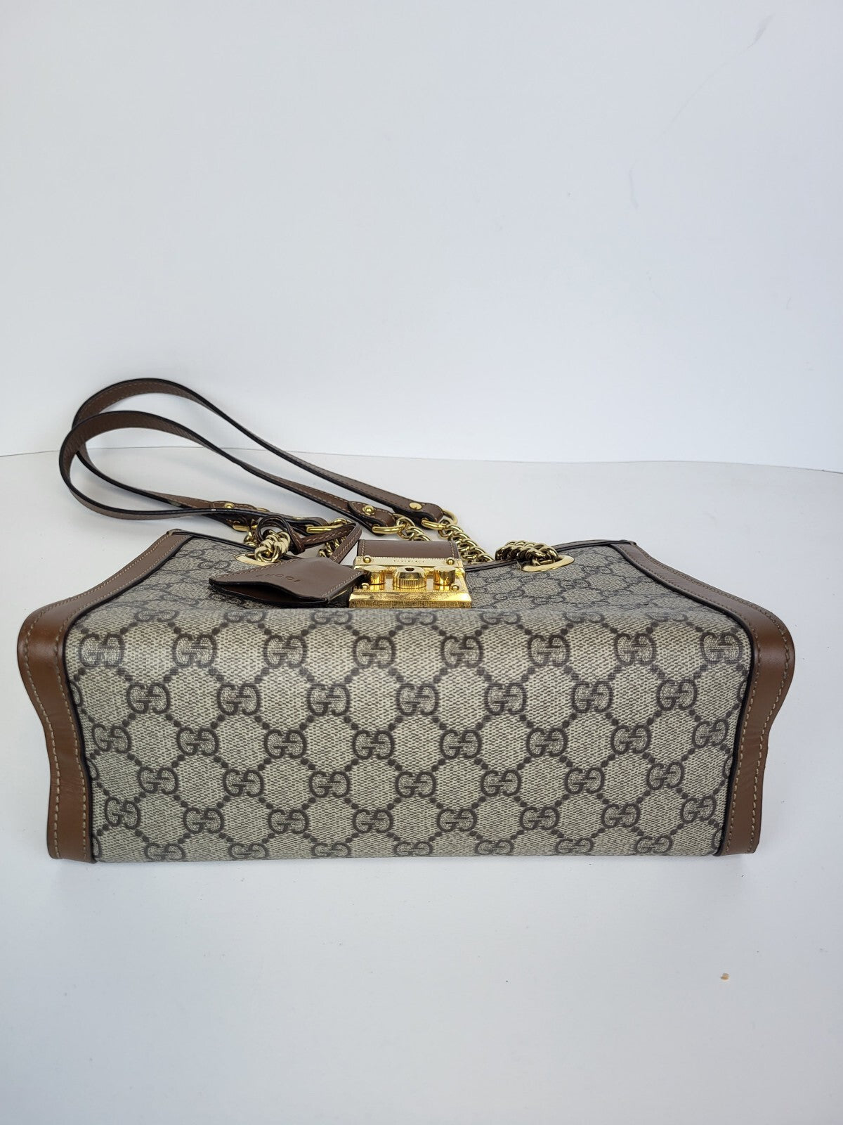 Gucci Padlock Shoulder Bag Small Brown Canvas Shoulder Bag