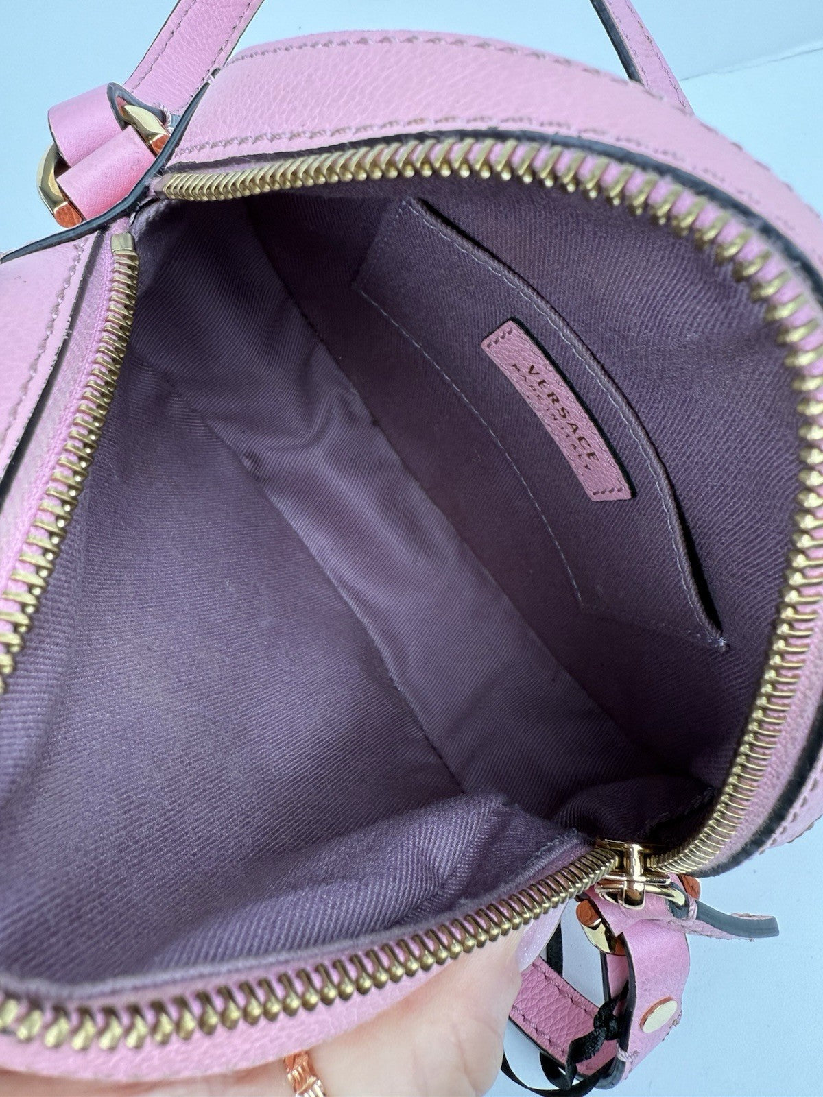 Versus La Medusa Studded Round Camera Bag