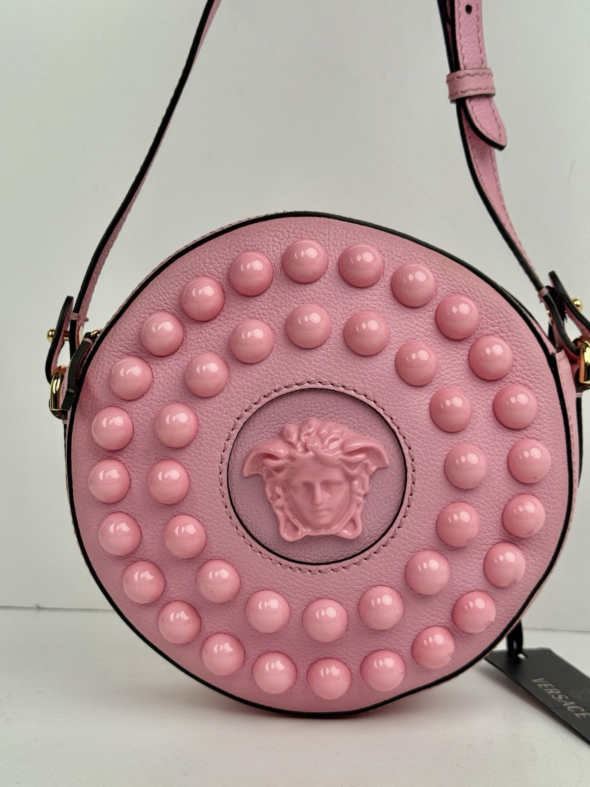Versus  La Medusa Studded Round Camera Bag