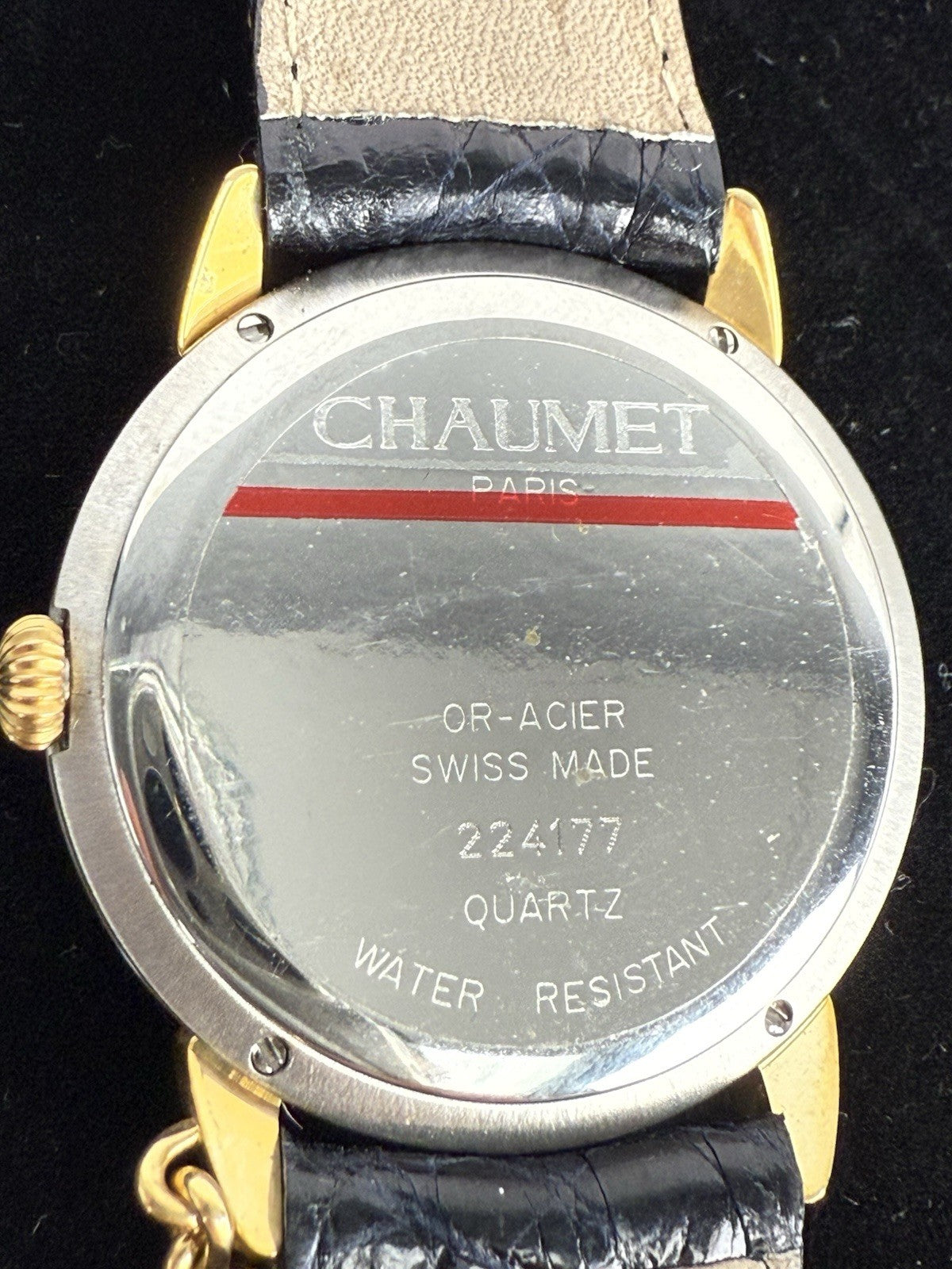 CHAUMET Paris 18k Gold & Stainless Steel Griffith 32mm Quartz Watch 9 Inch Size