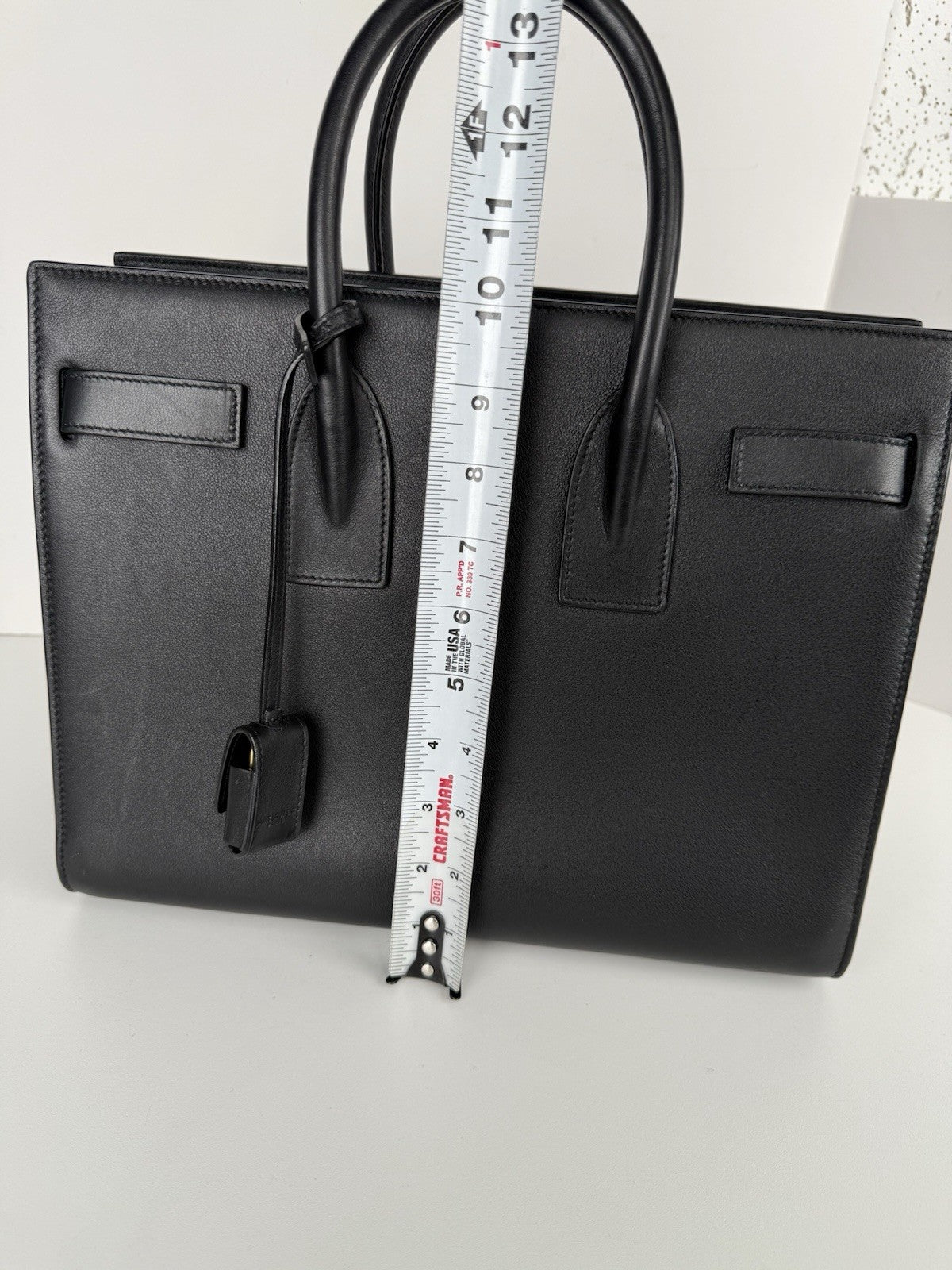Saint Laurent Sac de Jour Large Leather Women's Bag in Black