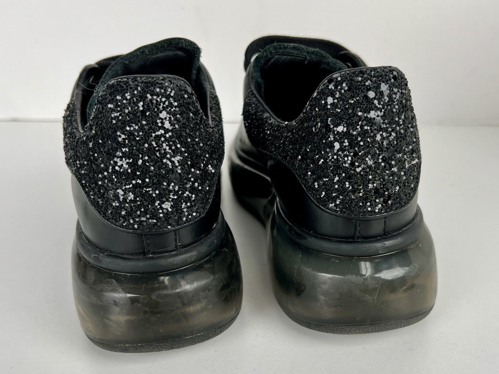 Alexander McQueen Sneakers Black Leather Size 36 Us 6,5