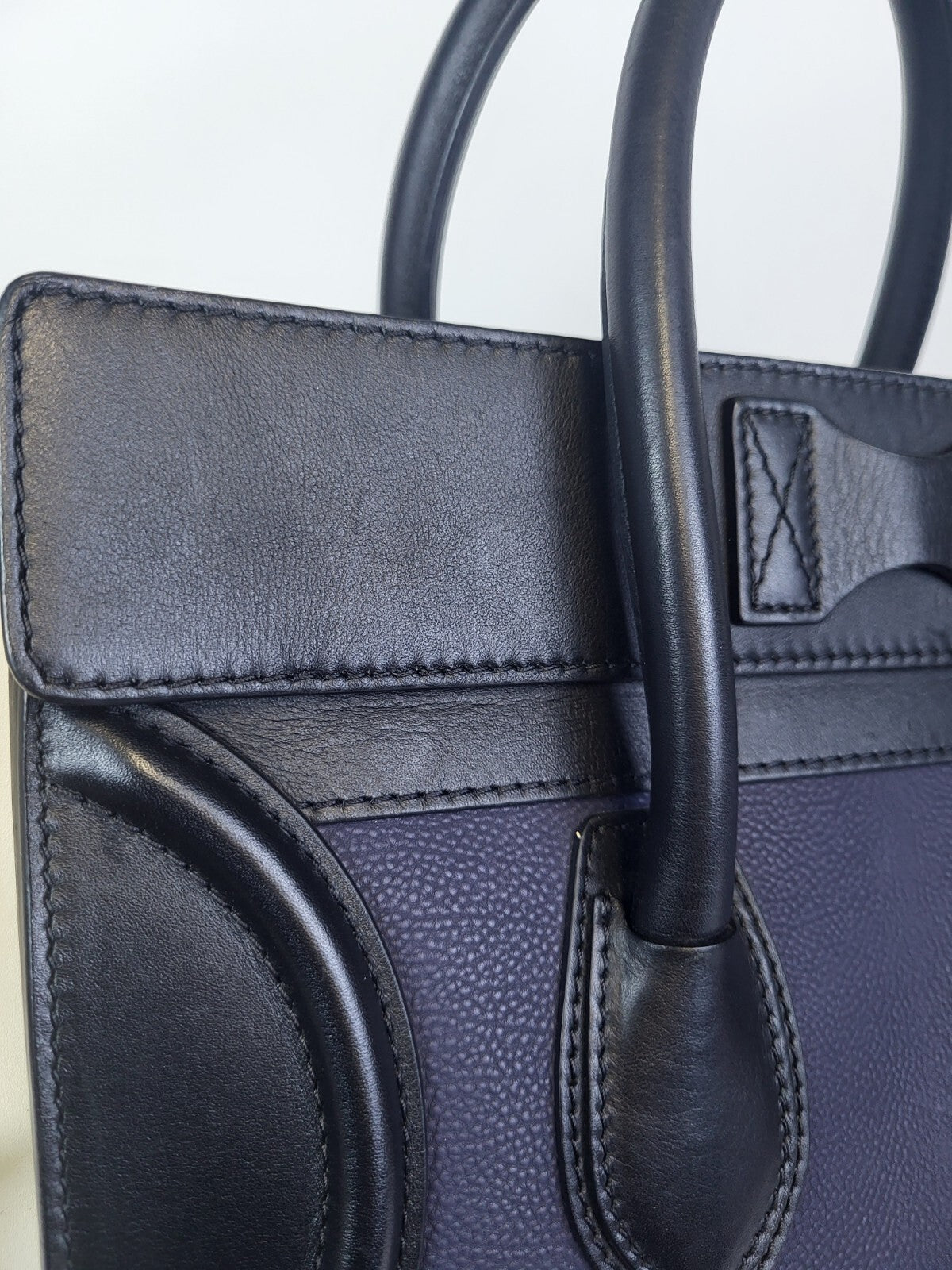 Celine Leather Mini Luggage Top Handle Bag