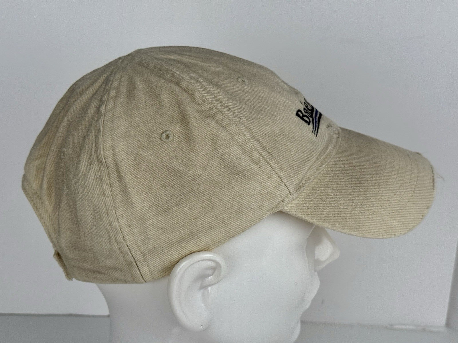 Balenciaga Baseball Cap Ivory Cotton Fabric