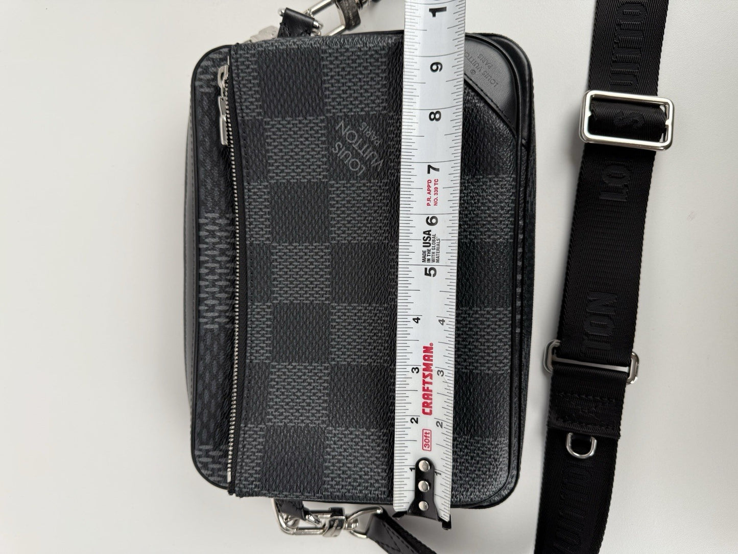 Louis Vuitton Trio Messenger Damier Ebene Men's Bag in Grey