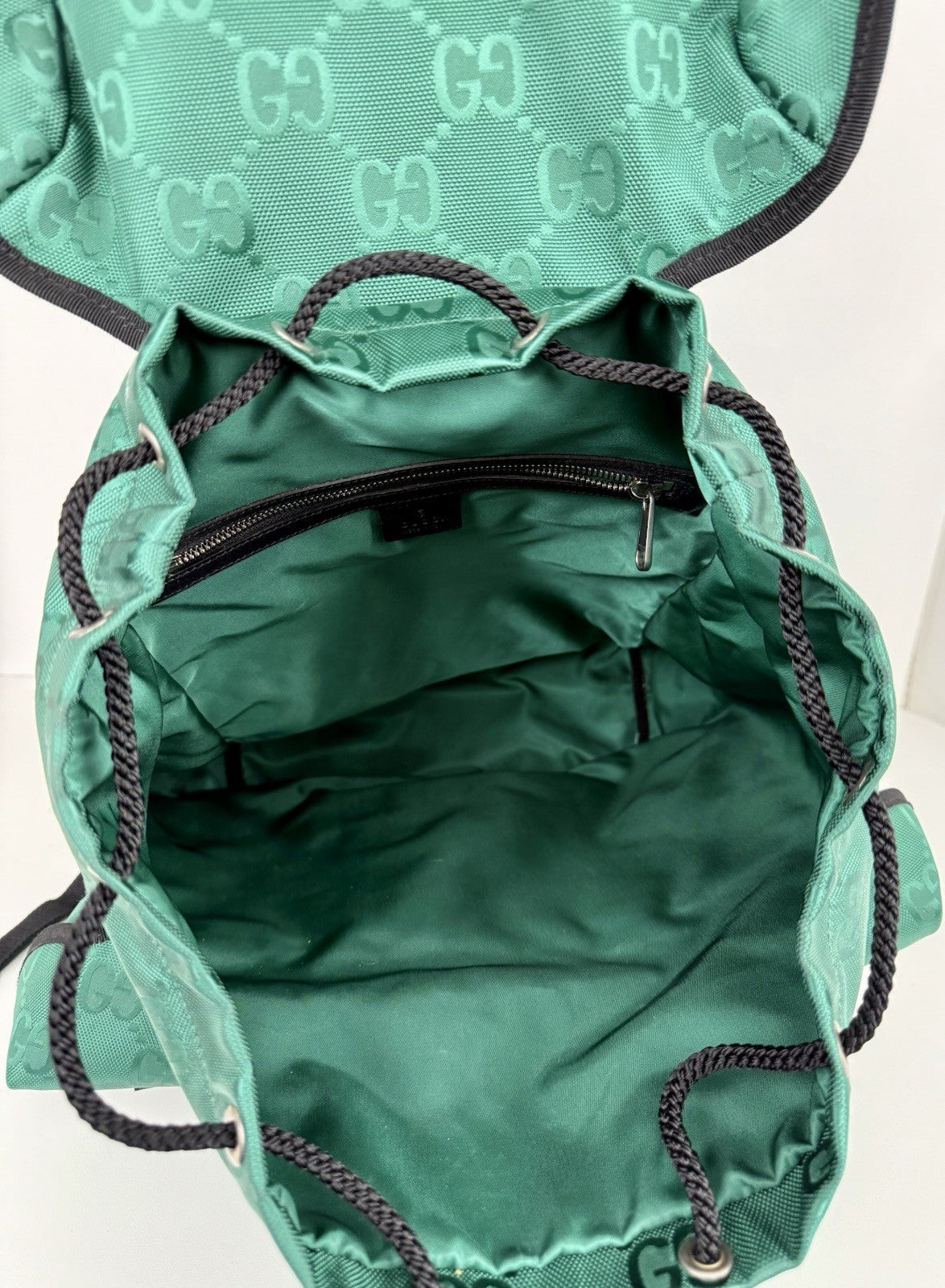 Gucci Off The Grid GG Large Nylon Backpack Green