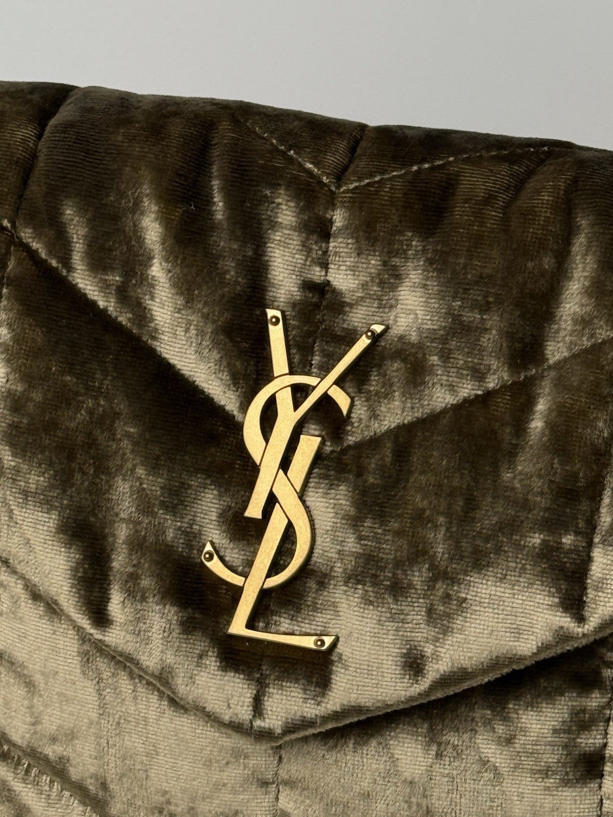 Saint Laurent Loulou Puffer Small YSL Shoulder Bag in Quilted Velvet