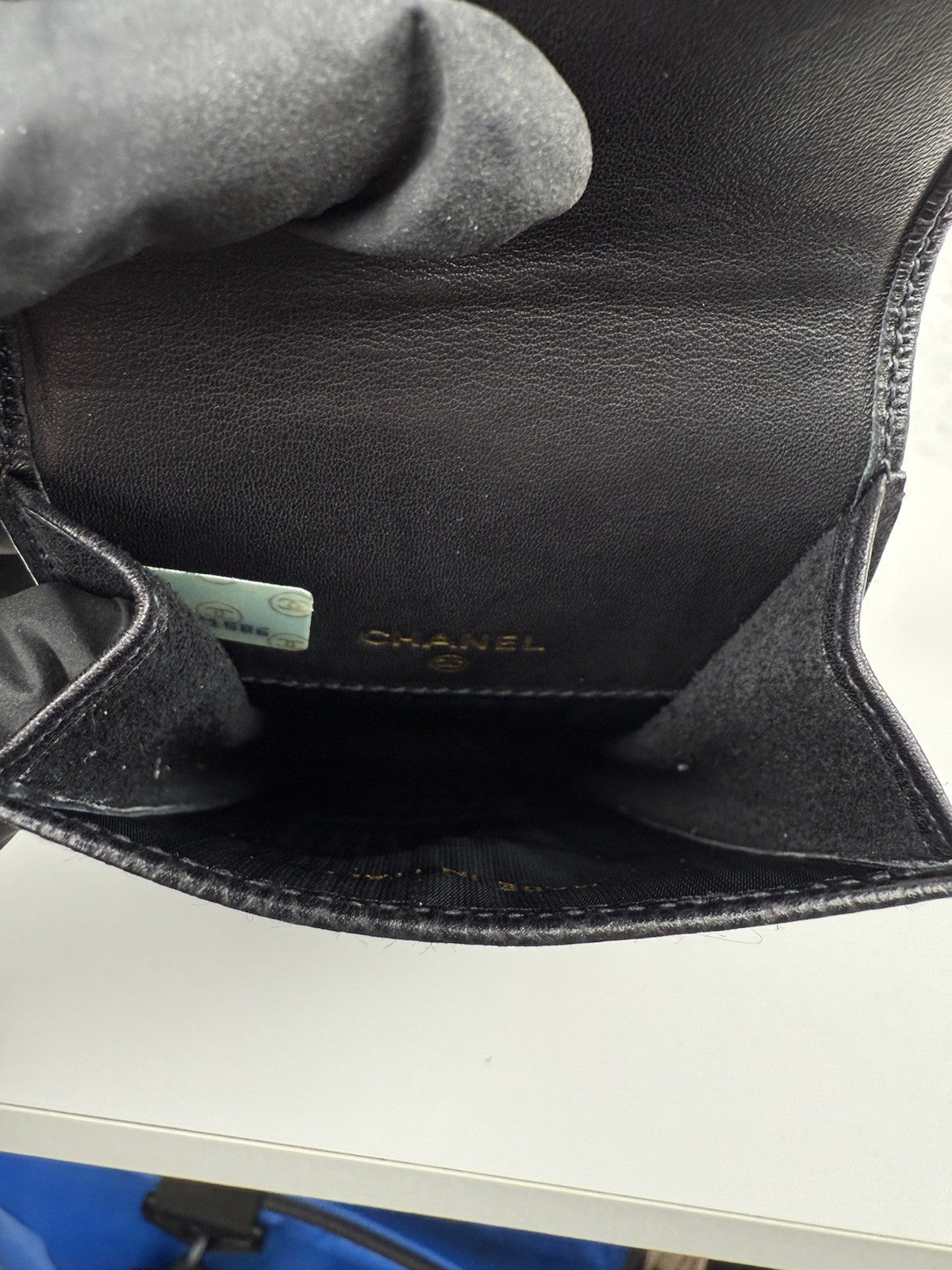 CHANEL Black Caviar Leather Accessories Glasses Case