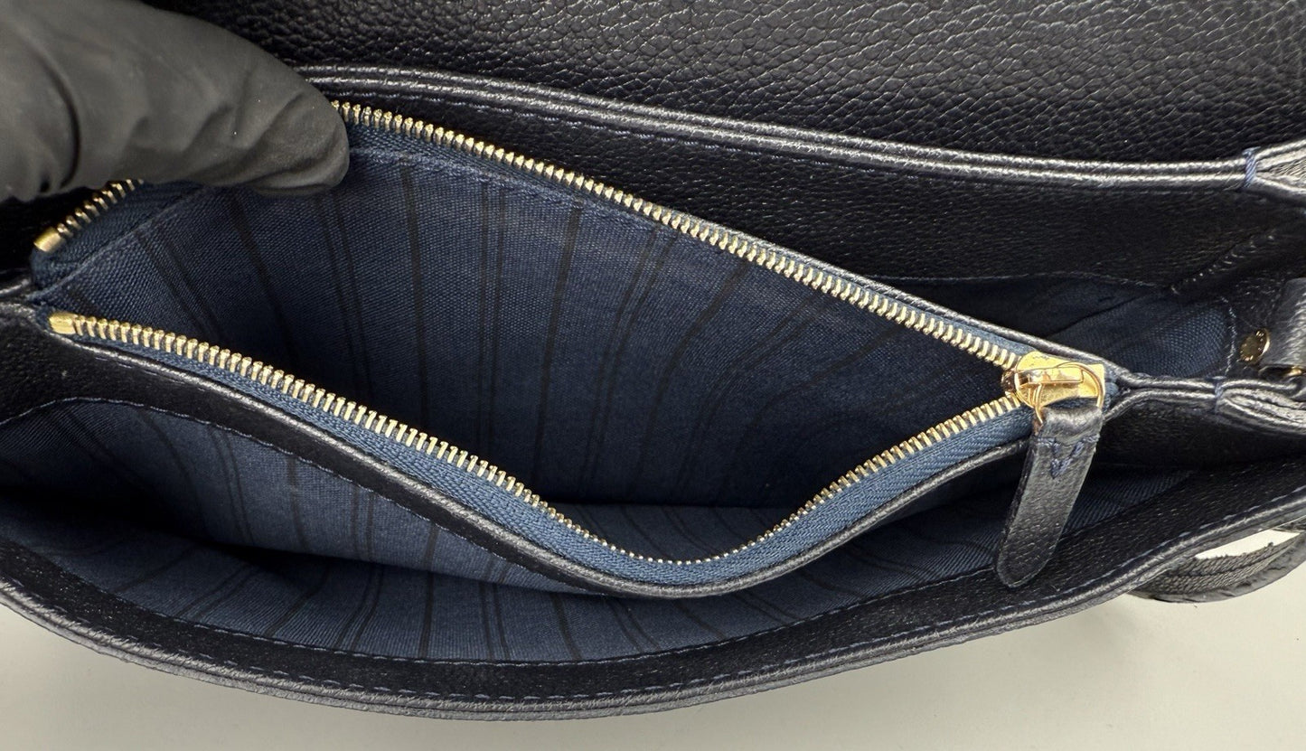 Louis Vuitton Empreinte Fascinante Blue Leather Shoulder Bag