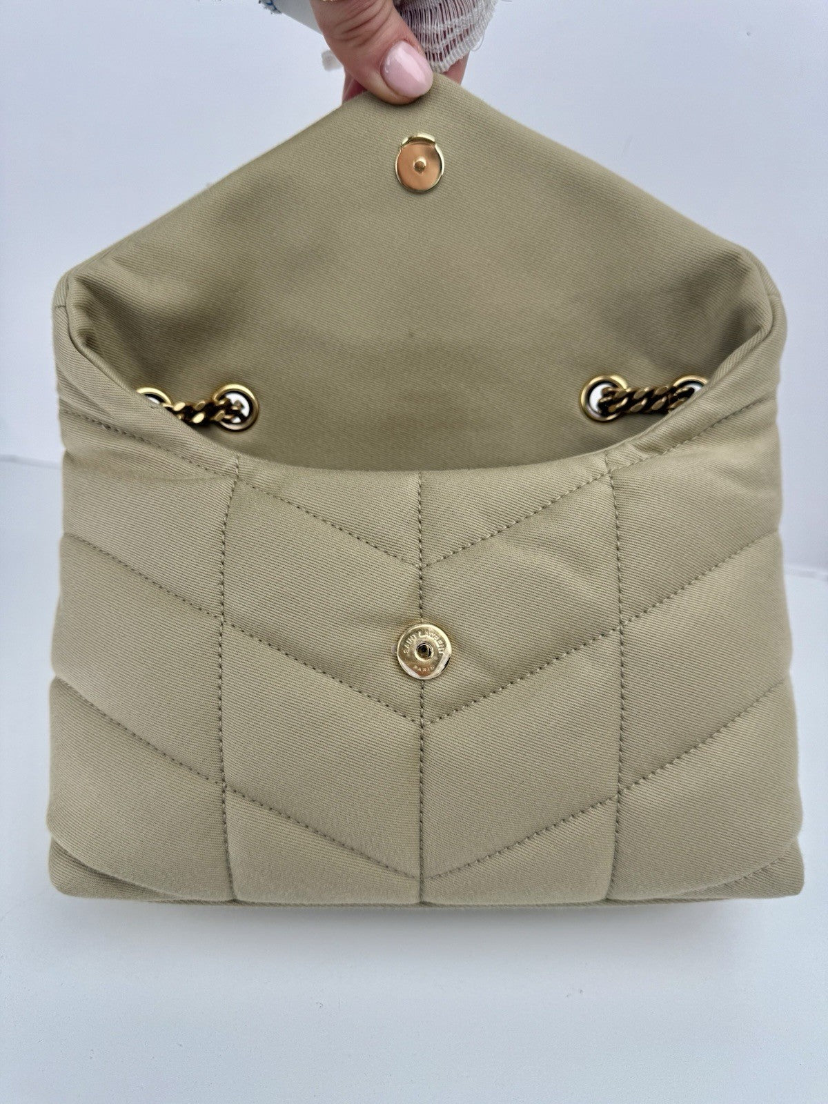 Saint Laurent Puffer Toy quilted Canvas Shoulder Bag