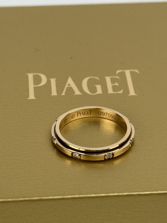 Piaget 18KT Yellow Gold Diamond Ring Size 5.5