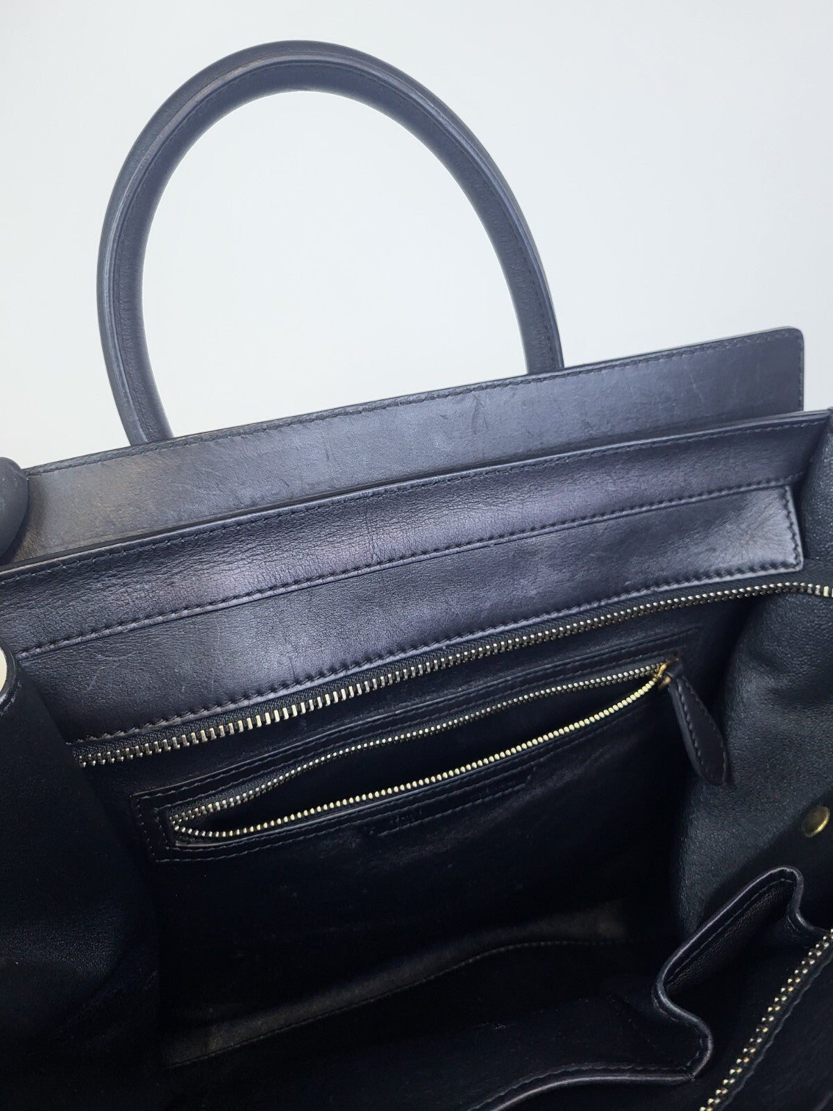 Celine Leather Mini Luggage Top Handle Bag