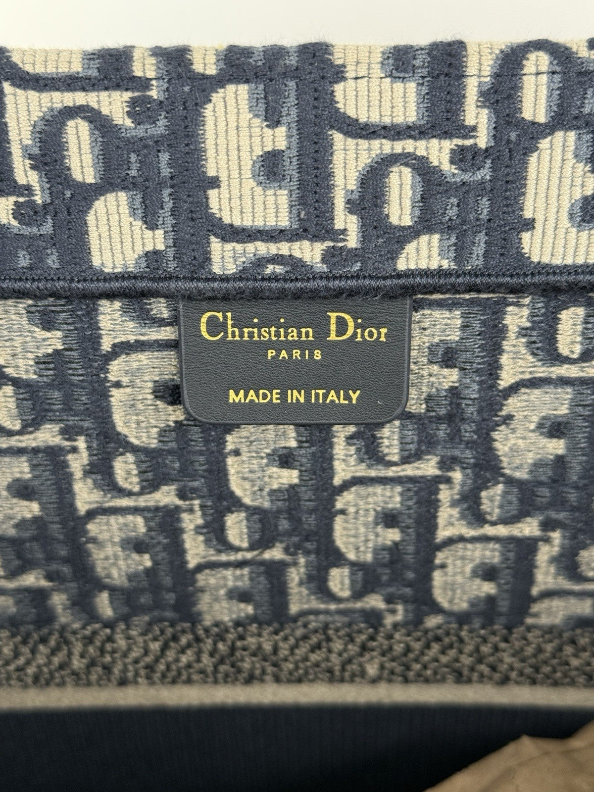 Christian Dior Oblique Large Book Tote Women's Bag in Blue