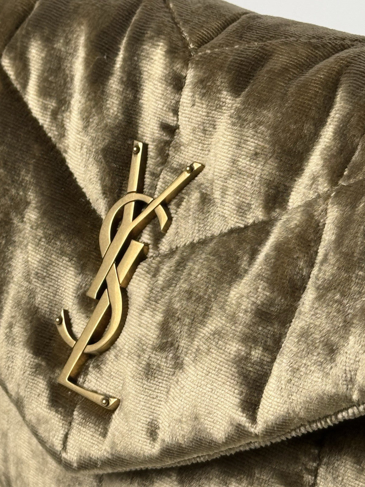 Saint Laurent Loulou Puffer Small YSL Shoulder Bag in Quilted Velvet