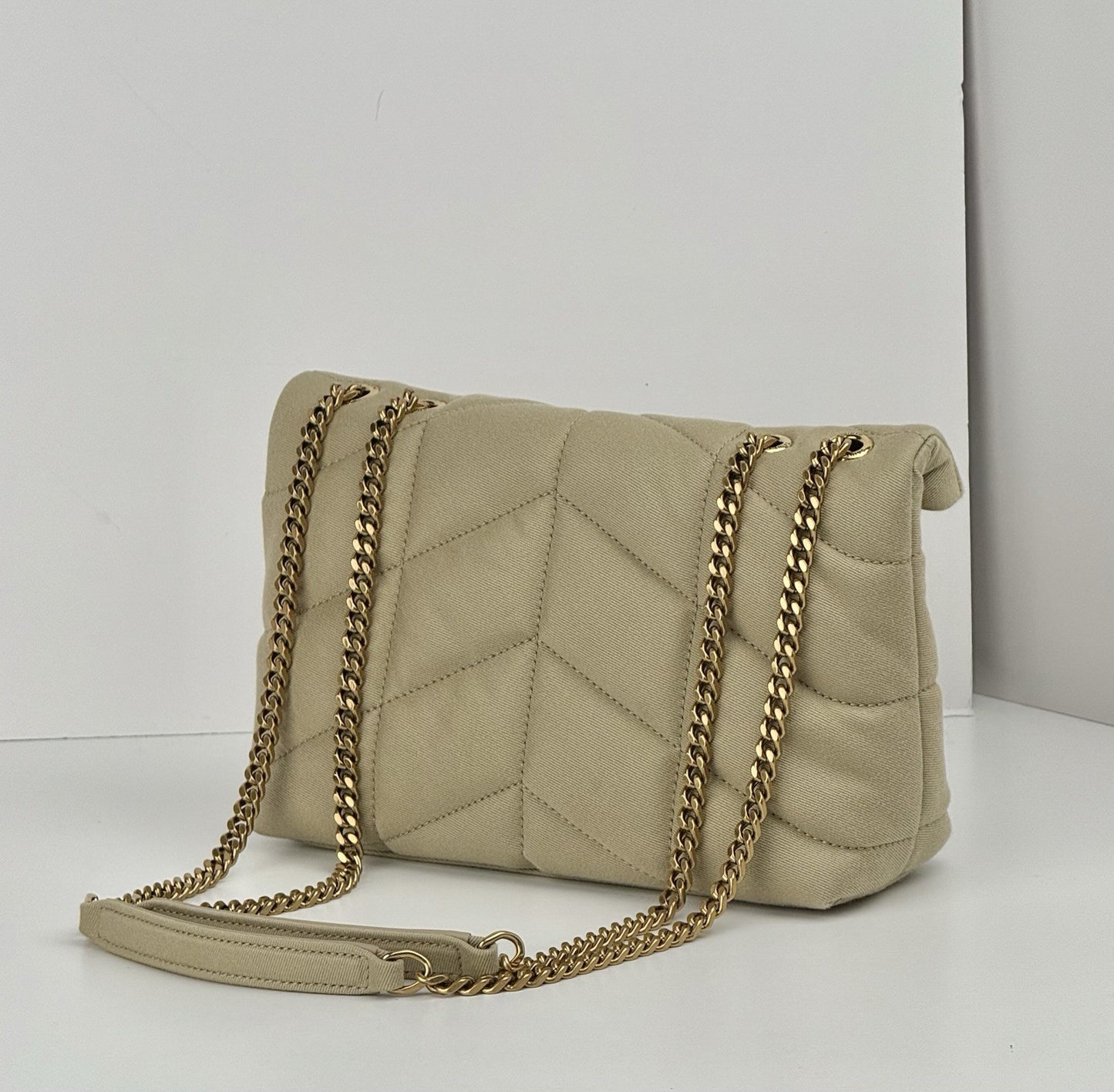 Saint Laurent Puffer Toy quilted Canvas Shoulder Bag