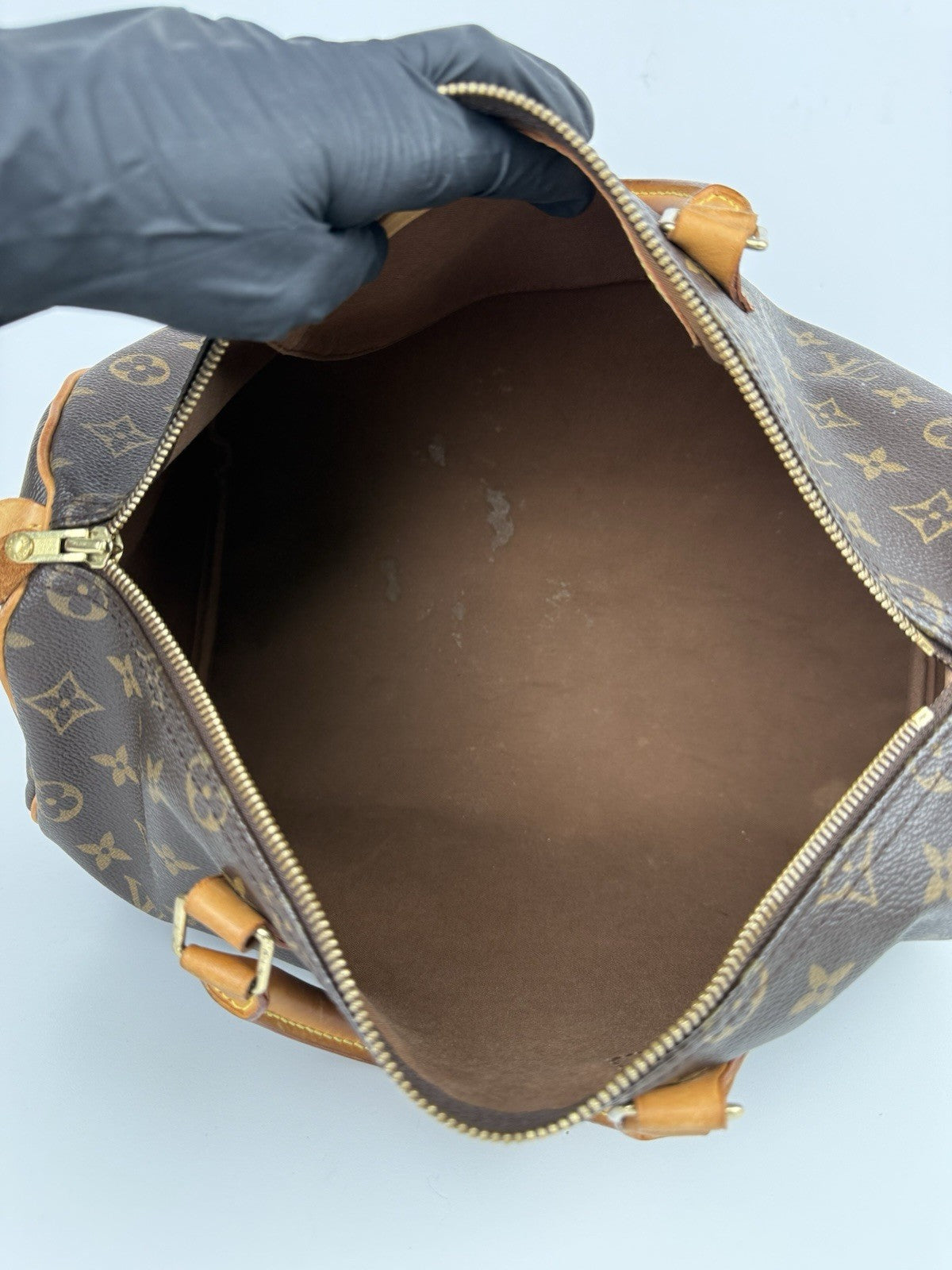 Louis Vuitton Speedy Duffle 35 Brown Canvas Monogram Bag