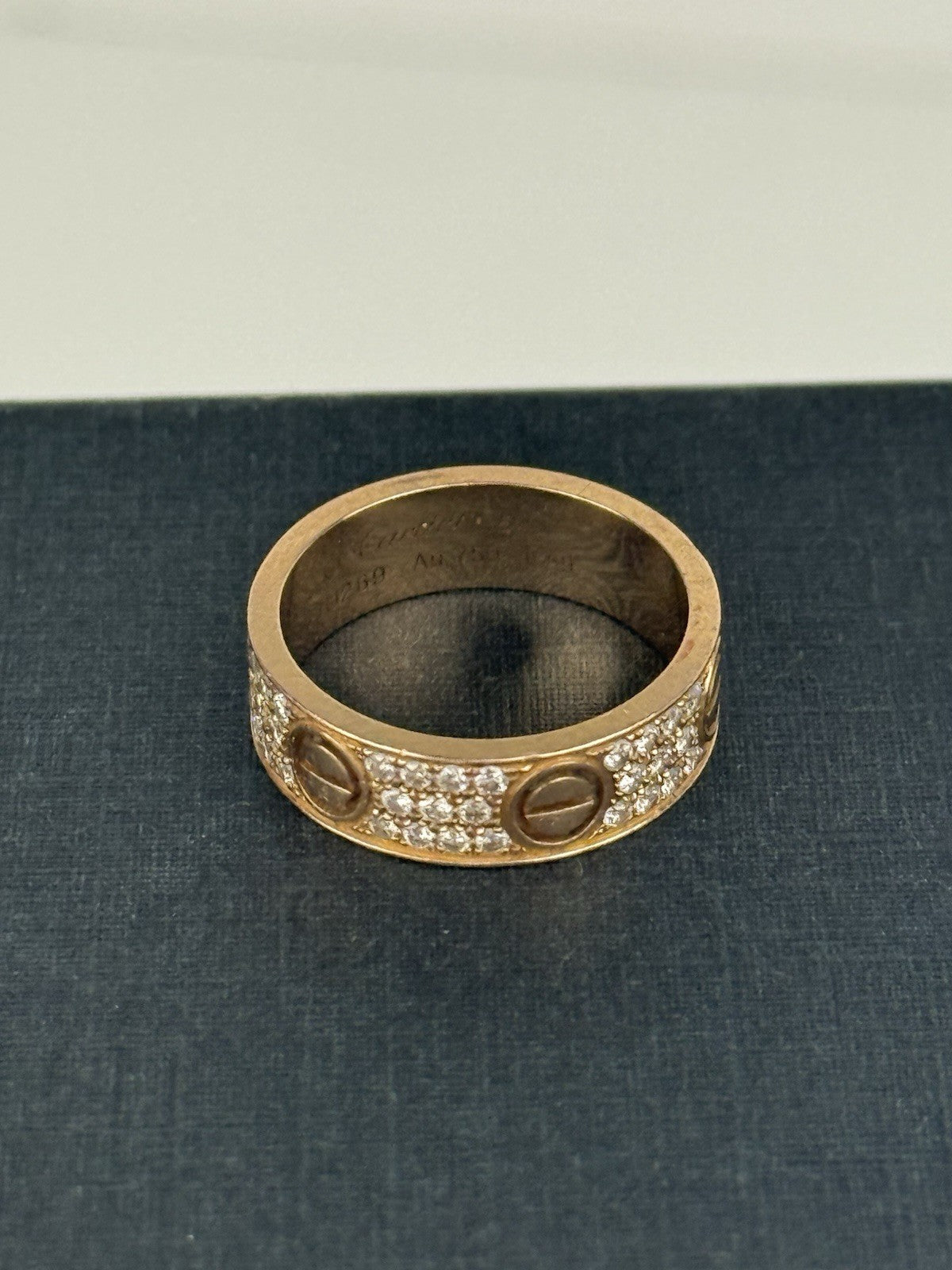 Cartier Love Ring Diamonds By Peter Marco Beverly Hills 18k Yellow Gold Size 7