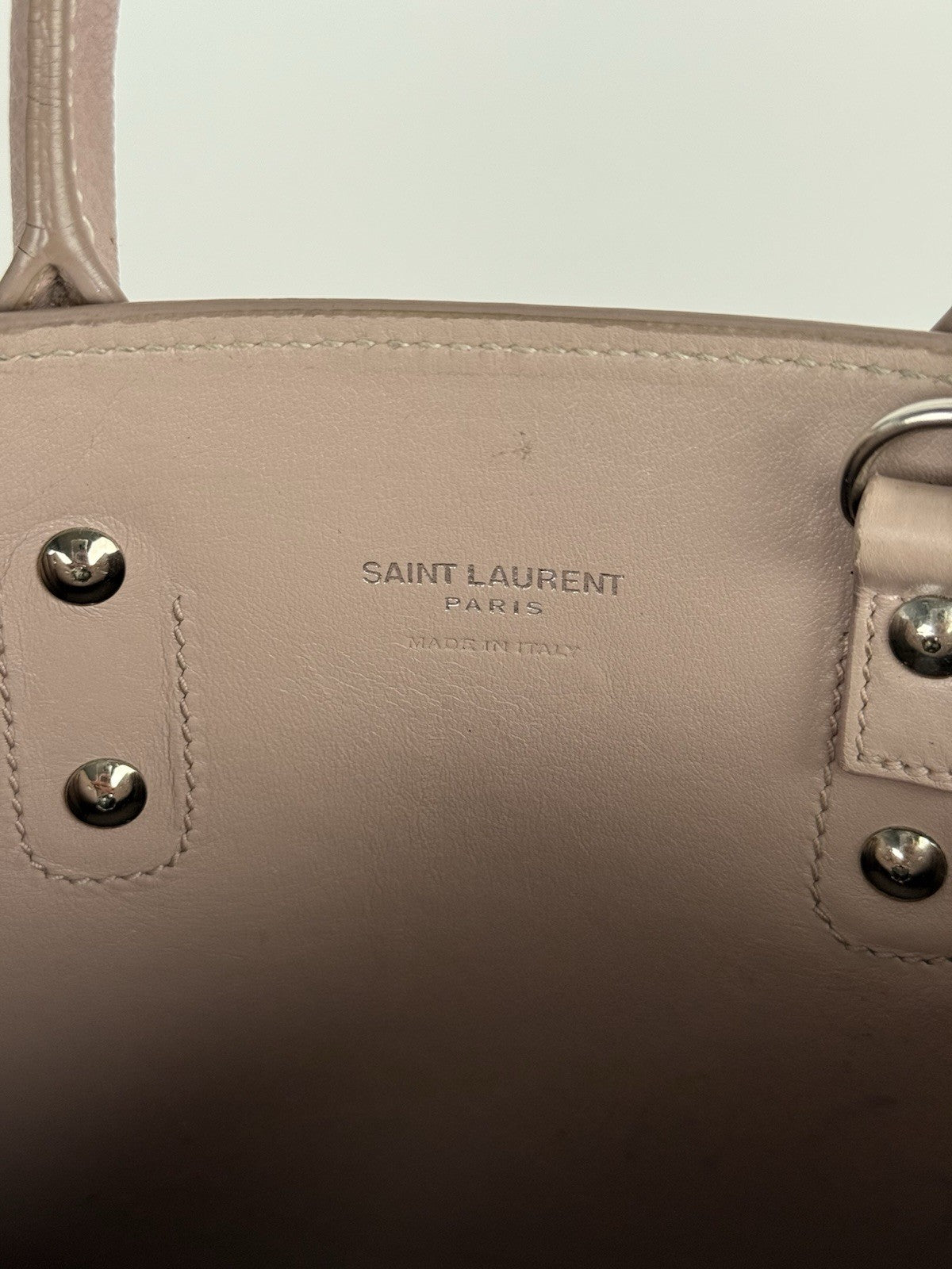 SAINT LAURENT  Calfskin Leather Sac De Jour Rose