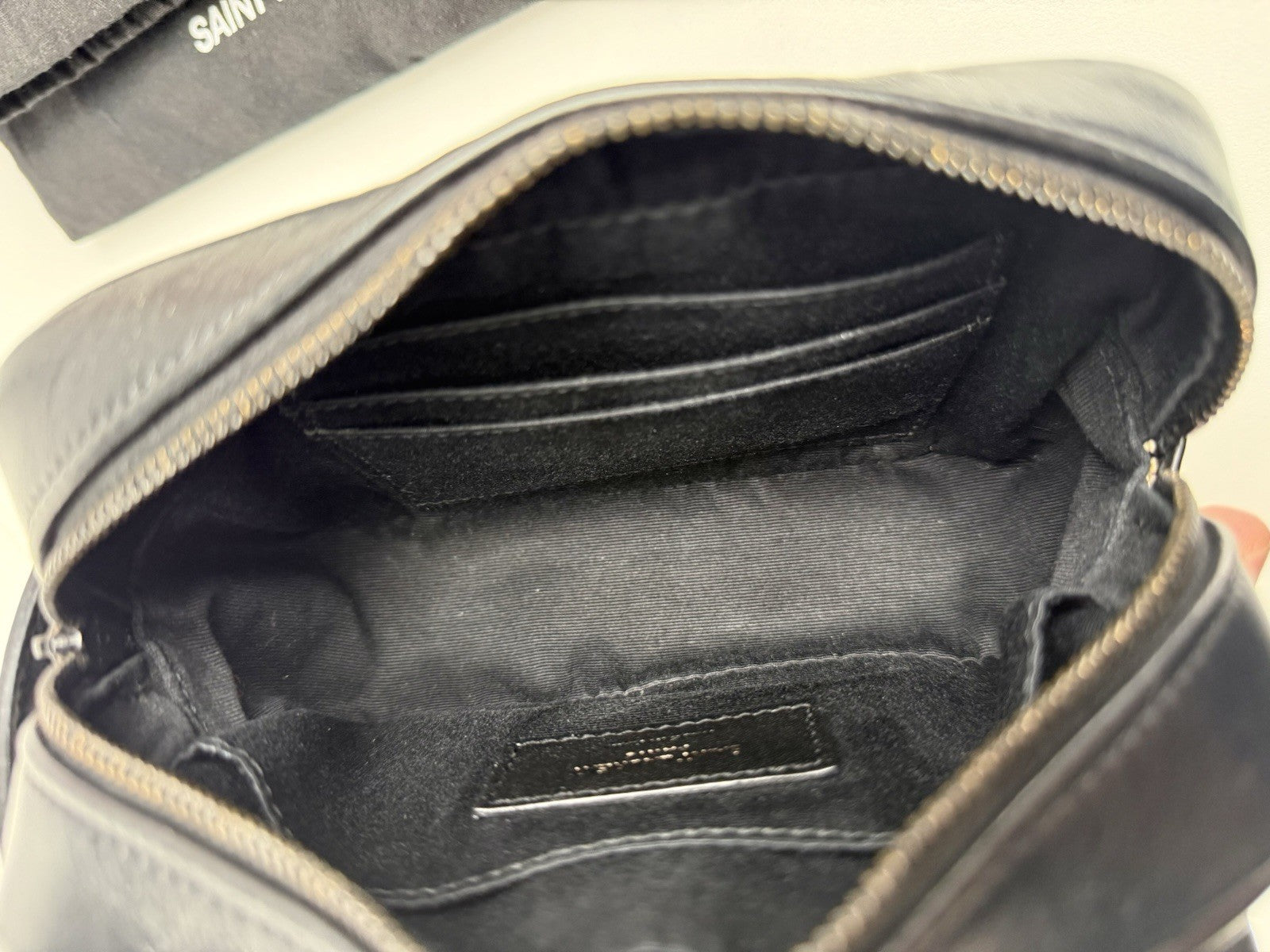 Saint Laurent Loulou Camera Bag in Quilted Leather Black