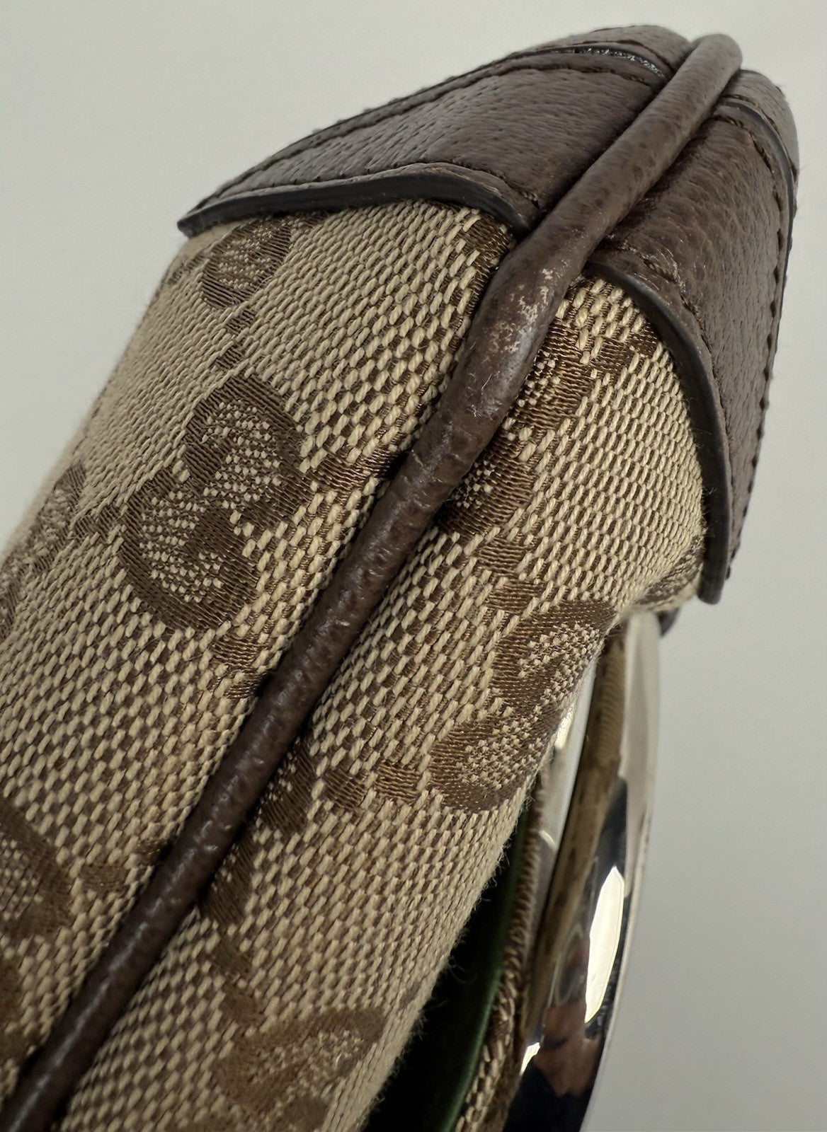 Gucci Horsebit Bag Canvas Shoulder Bag