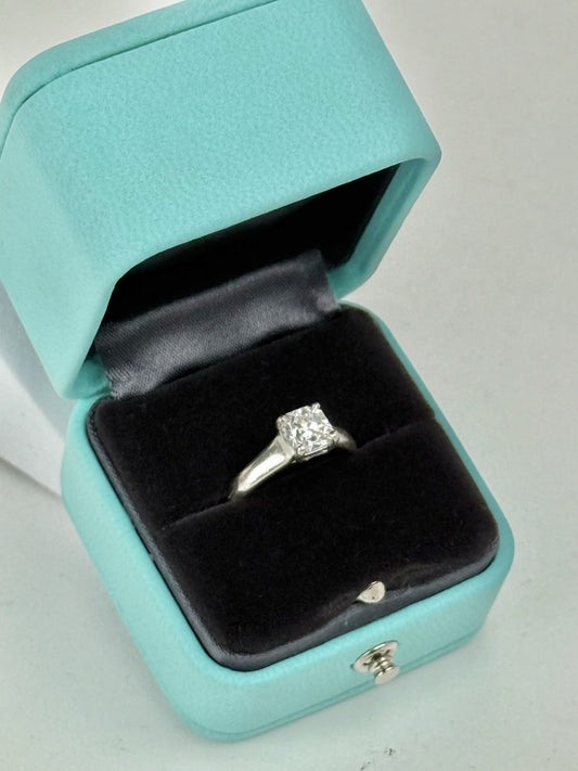 Tiffany Co Lucid Platinum 1ct F Color Diamond Ring Size 6.5