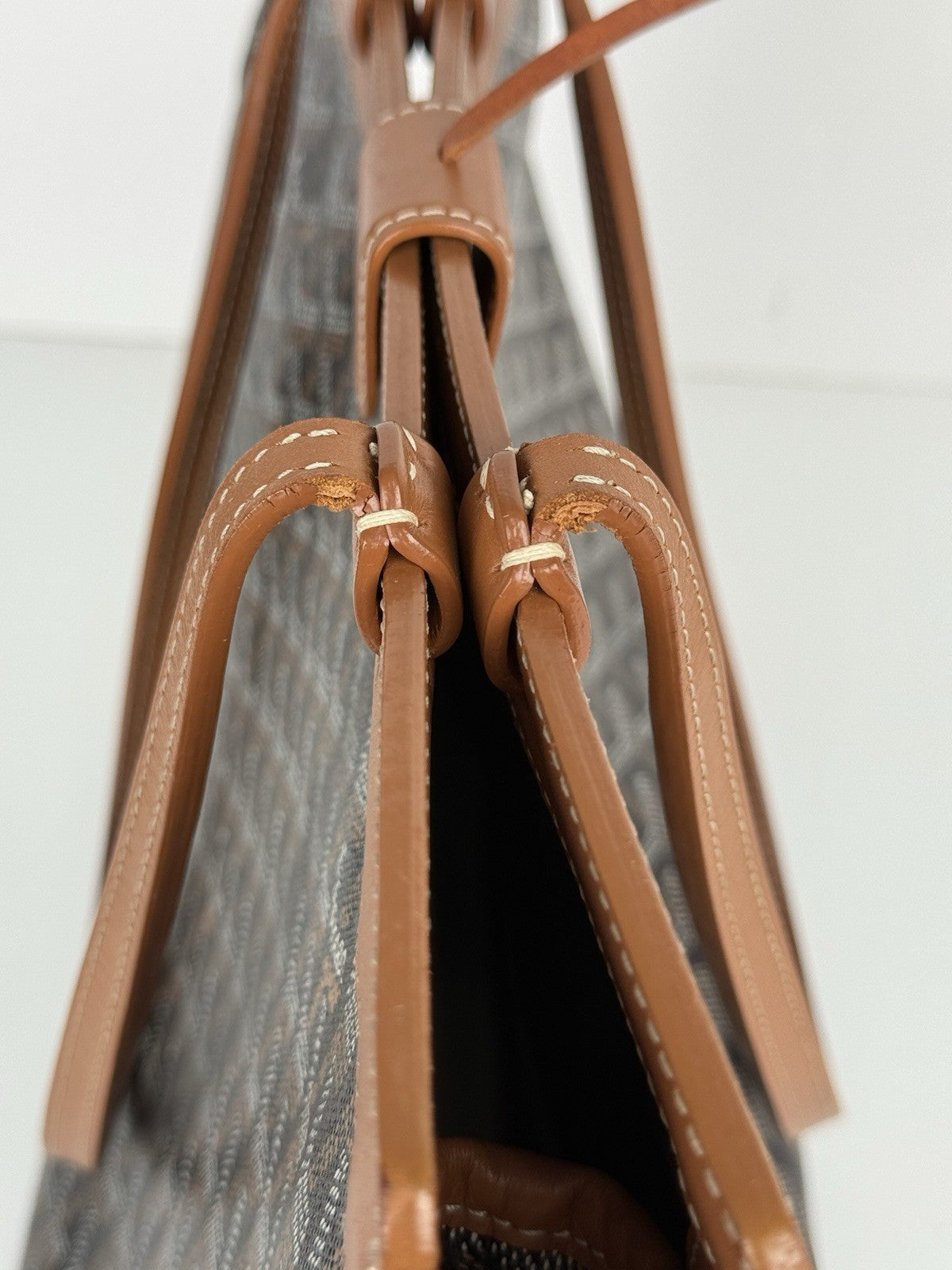 Goyard Bellechasse PM Women's Tote Bag Coated Black/Brown Canvas