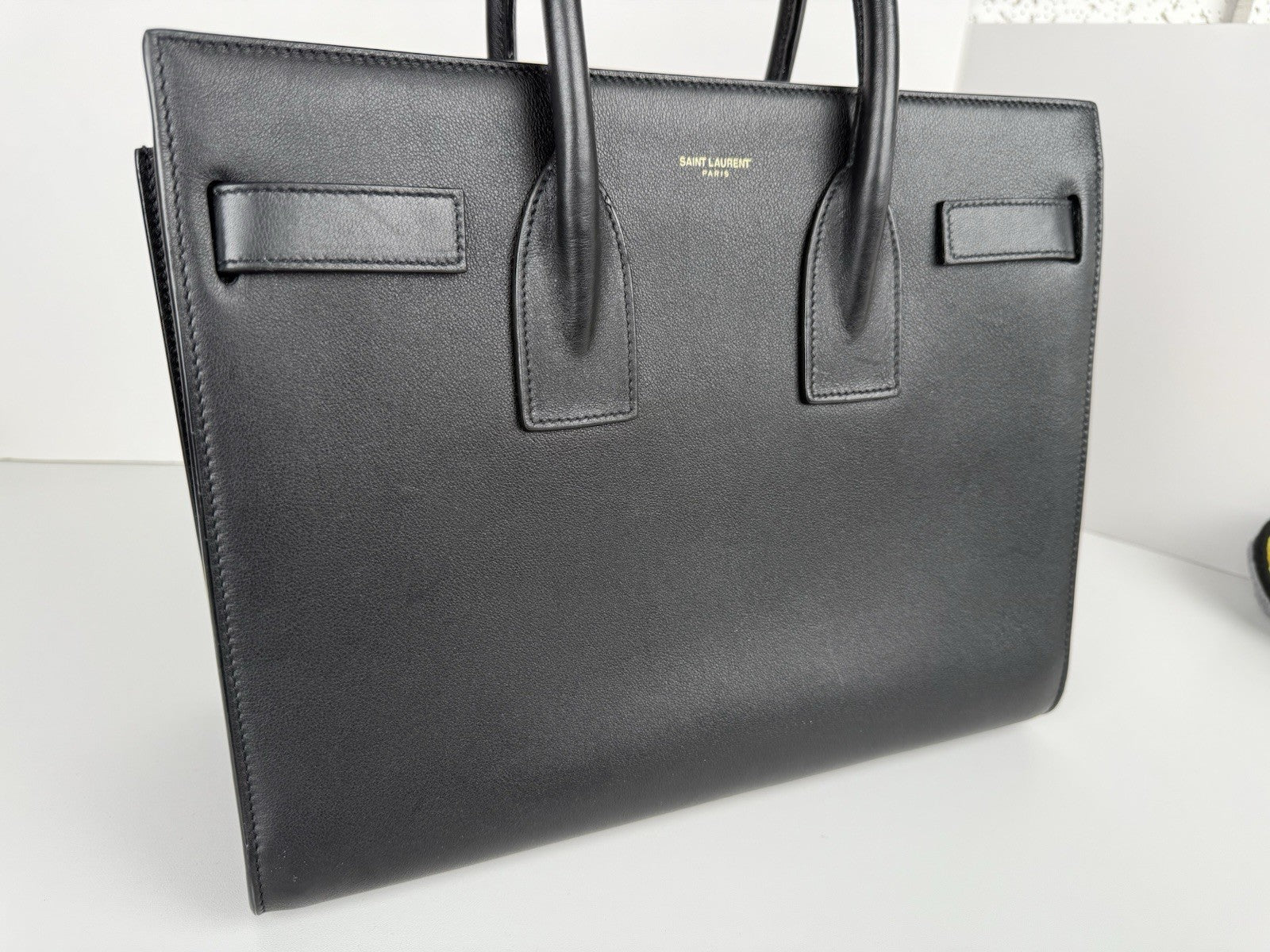 Saint Laurent Sac de Jour Large Leather Women's Bag in Black