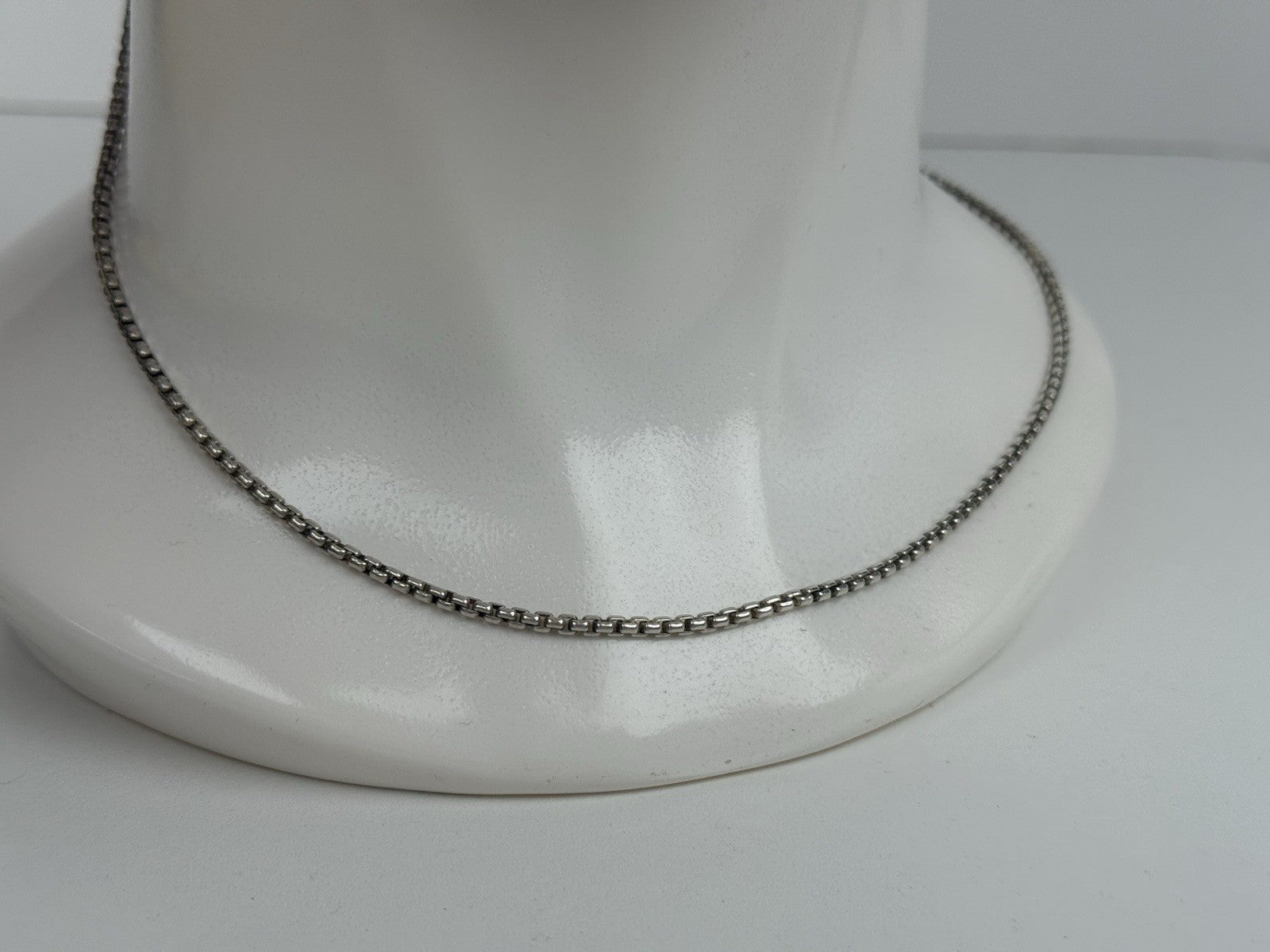 David Yurman 925 Sterling Silver 2.7mm Box Chain 24" Necklace