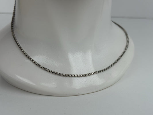 David Yurman 925 Sterling Silver 2.7mm Box Chain 24" Necklace