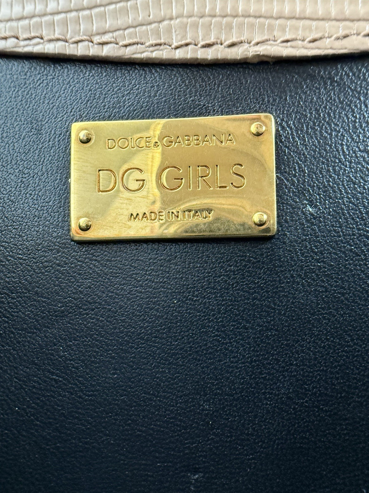 Dolce and Gabbana Pink Corduroy and Leather DG Girls Shoulder Bag