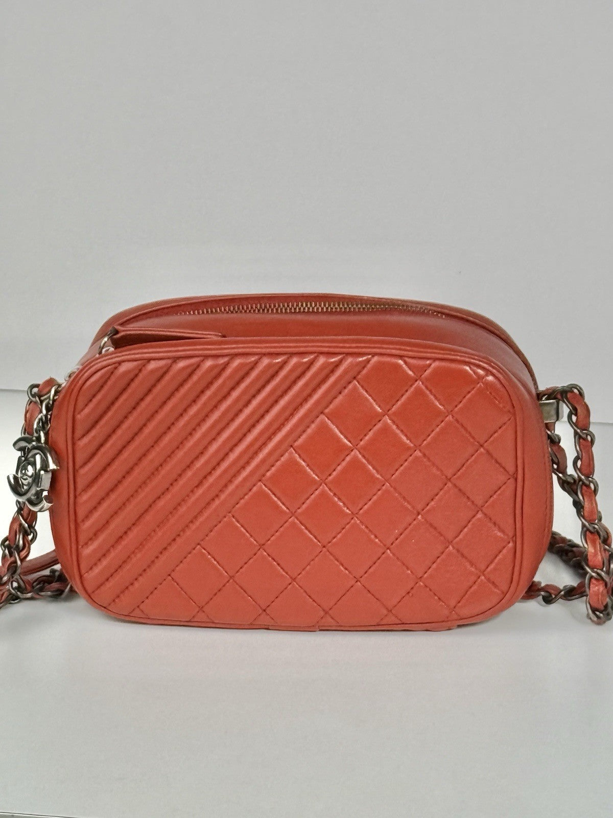 Chanel Coco Boy Quilted Leather Mini Bag Red