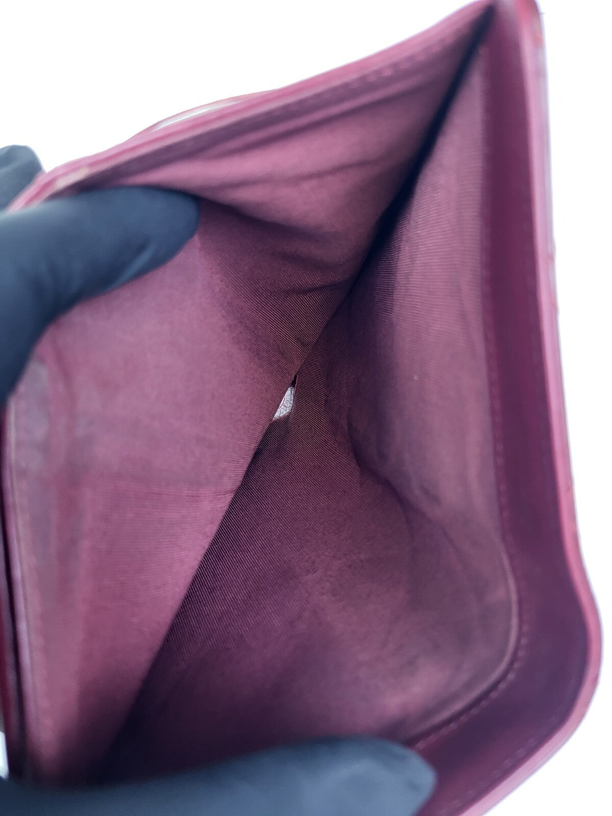 Chanel Wallet Interlocking CC Logo Patent Leather Continental Red