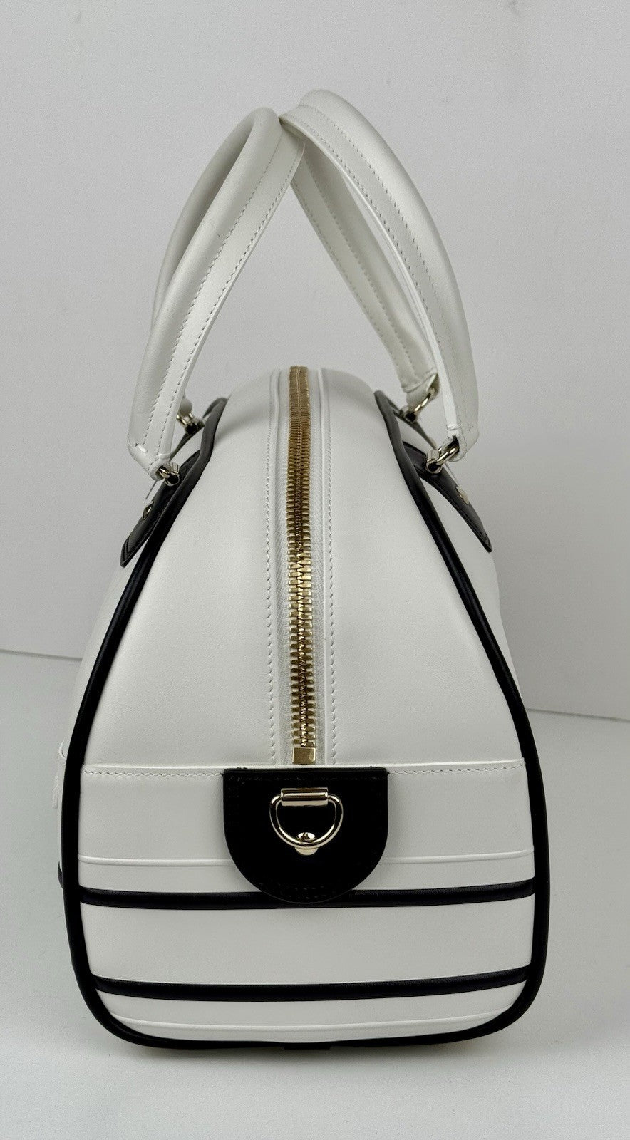 DIOR VIBE ZIP BOWLING Bag White Leather