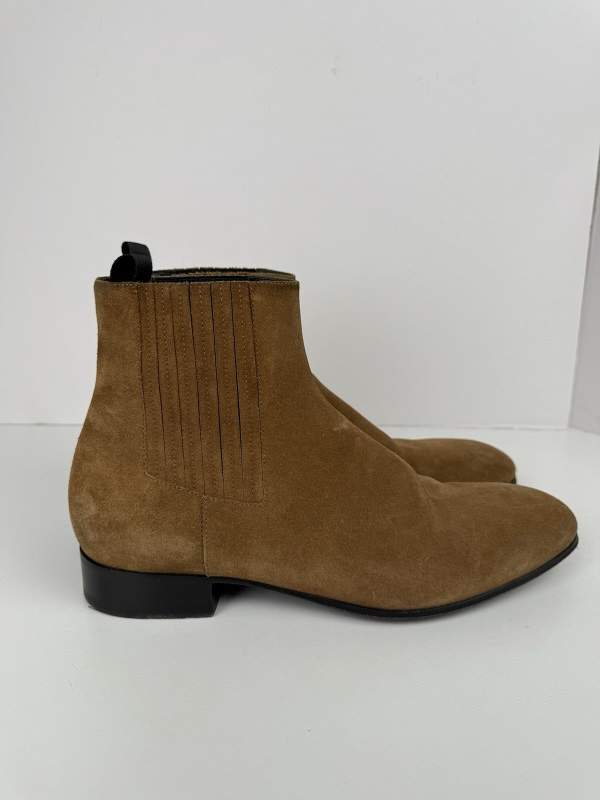 Balenciaga Suede Chelsea Boots Size 46 Sand Brown