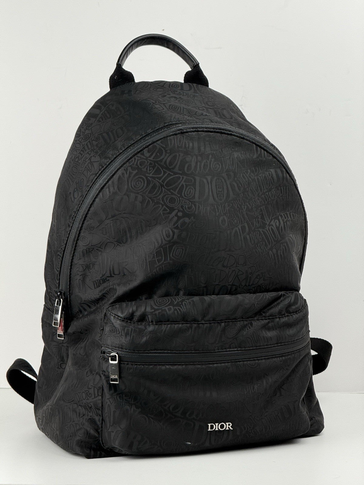 Dior x Shawn Stussy Rider Backpack Embroidered Nylon Black
