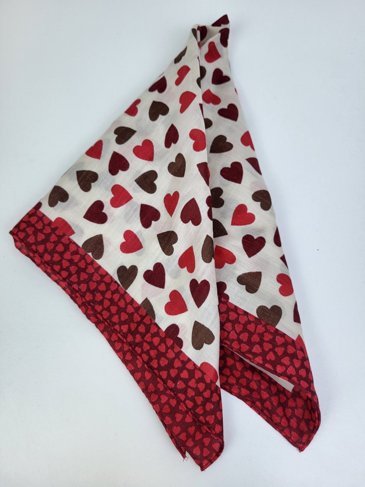 Saint Laurent Hearts Scarf Red