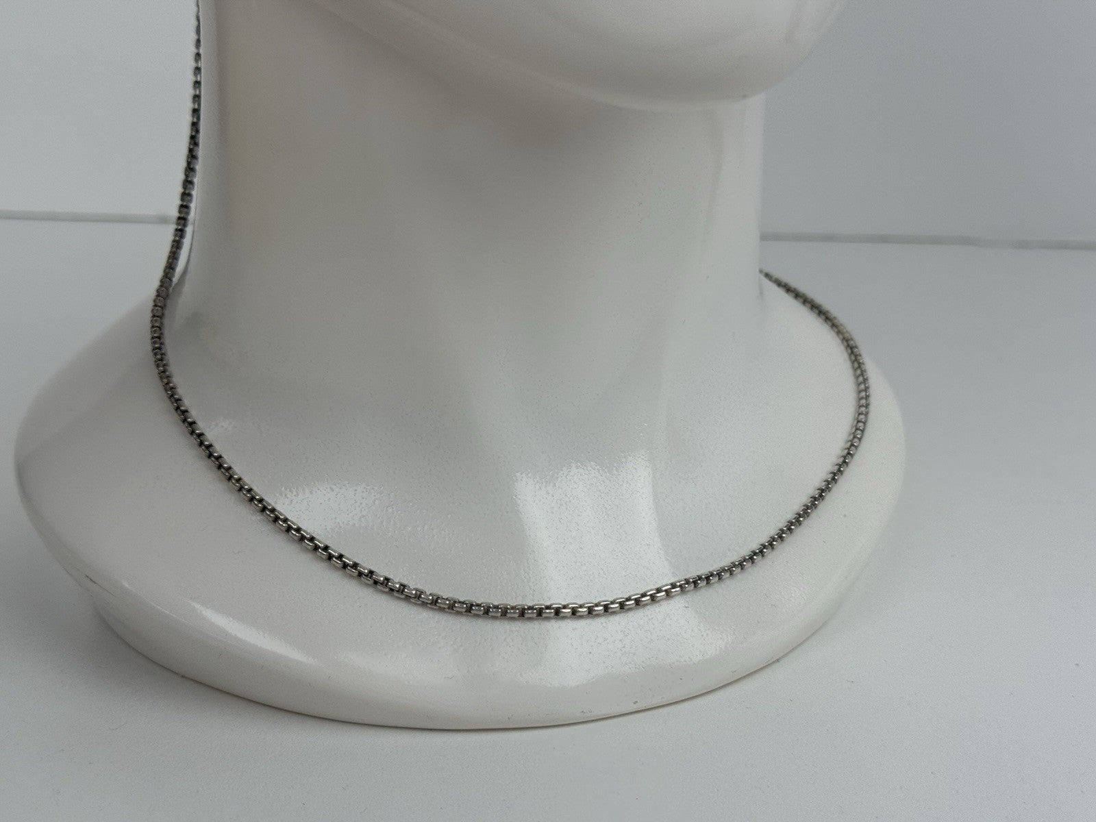 David Yurman 925 Sterling Silver 2.7mm Box Chain 24" Necklace