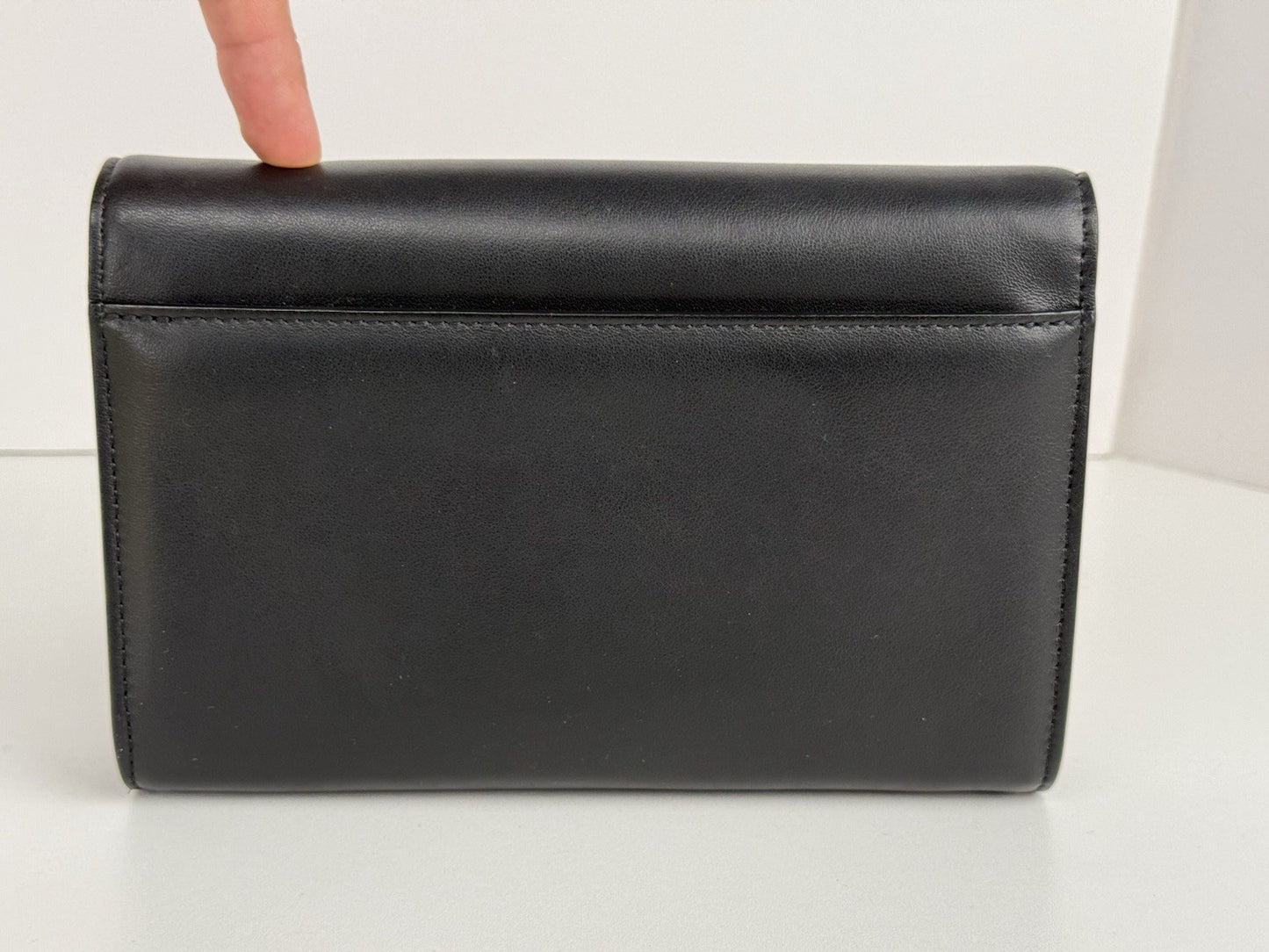 Jimmy Choo Chain Women's Evening Shoulder Bag in Black Leather