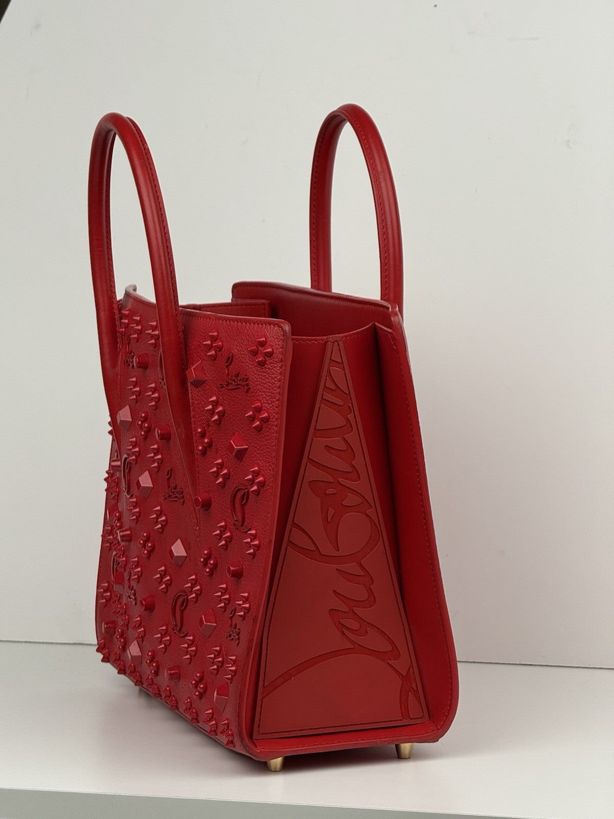 Christian Louboutin Paloma Medium Loubinthesky Charms Tote Bag Red