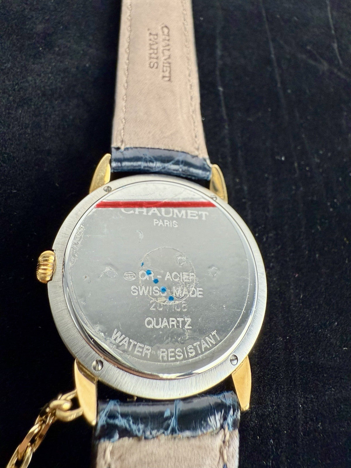 CHAUMET Paris 18k Gold Diamonds Stainless Steel Griffith 32mm Quartz Watch 9 In