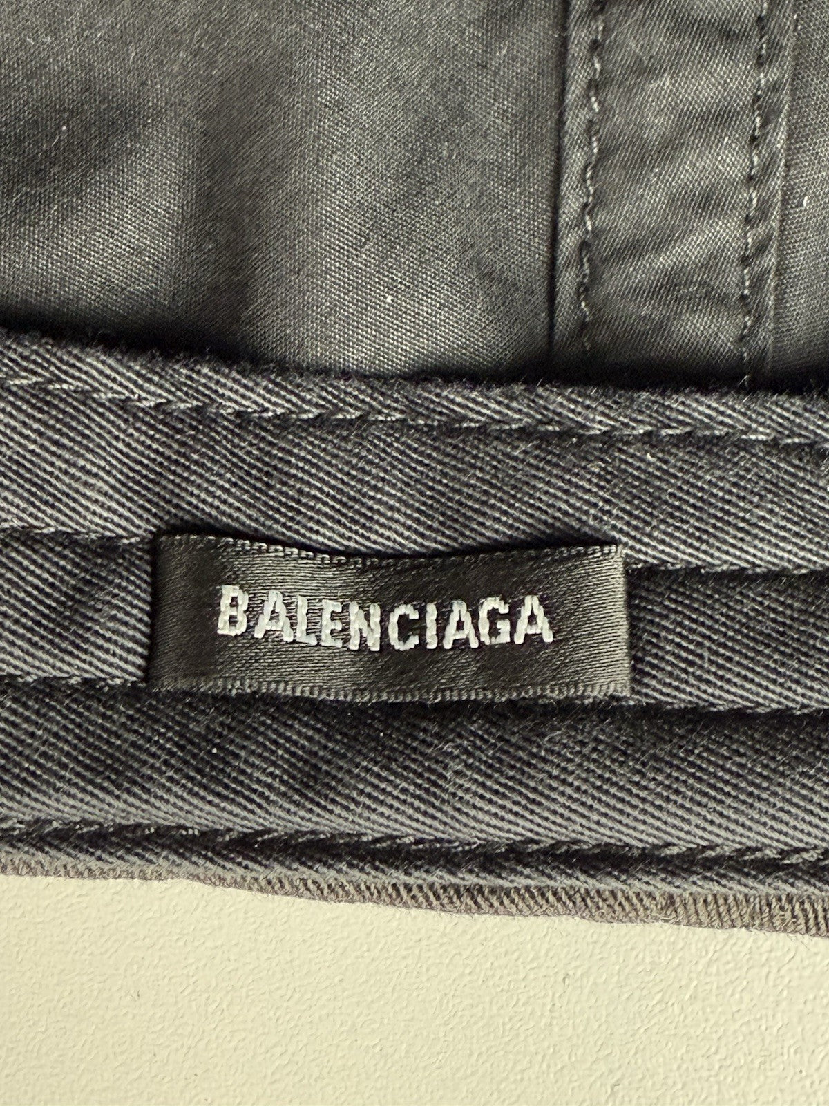Balenciaga Baseball Cap Black Denim