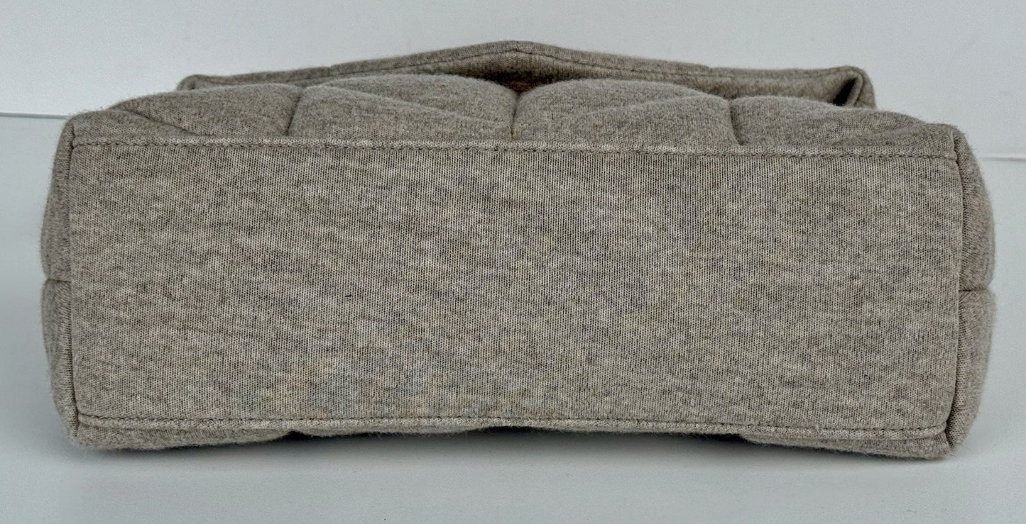 SAINT LAURENT Puffer Wool Shoulder Bag