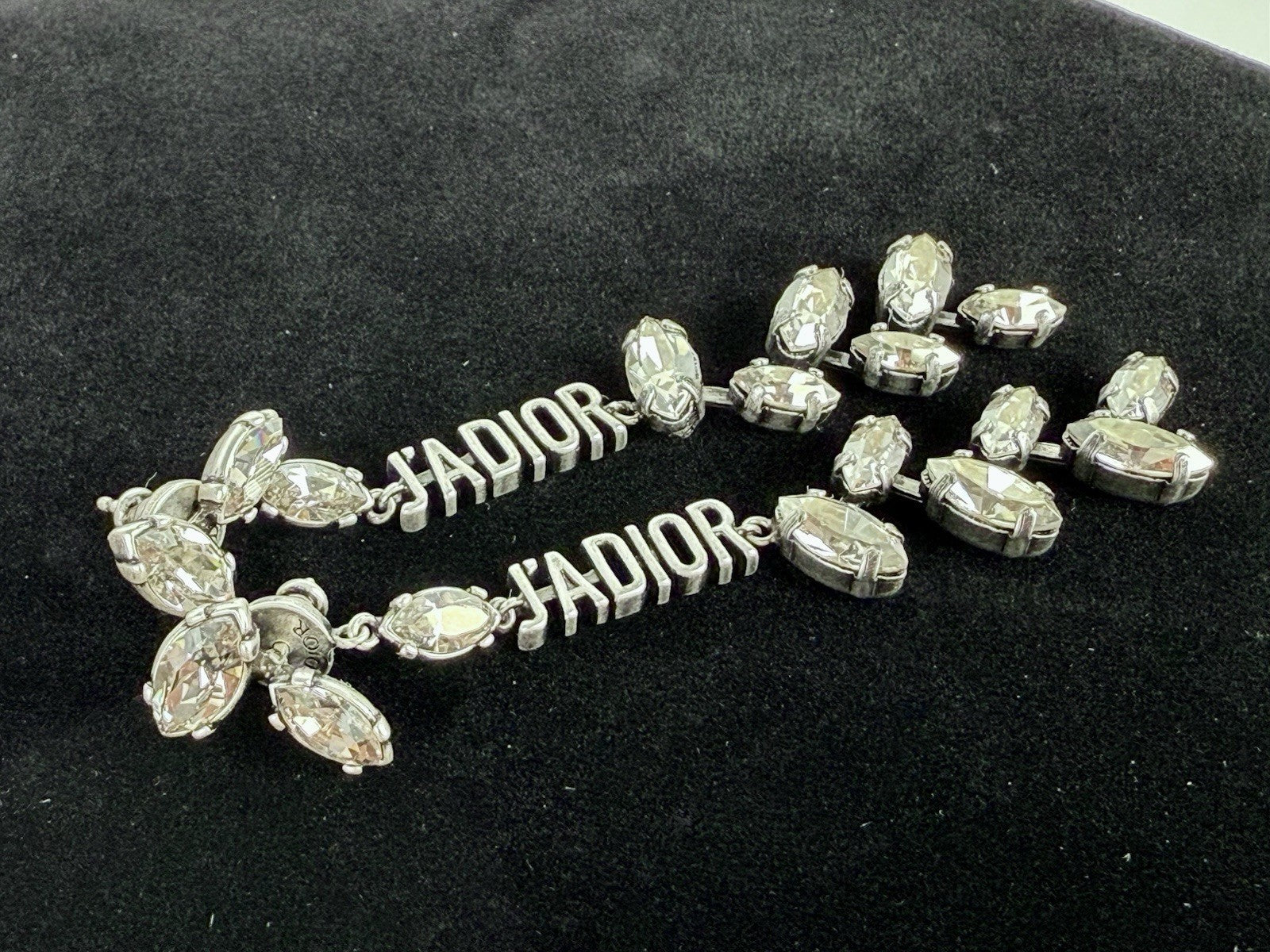 Christian Dior Jadior Rhinestone Drop Earrings