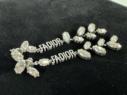 Christian Dior Jadior Rhinestone Drop Earrings