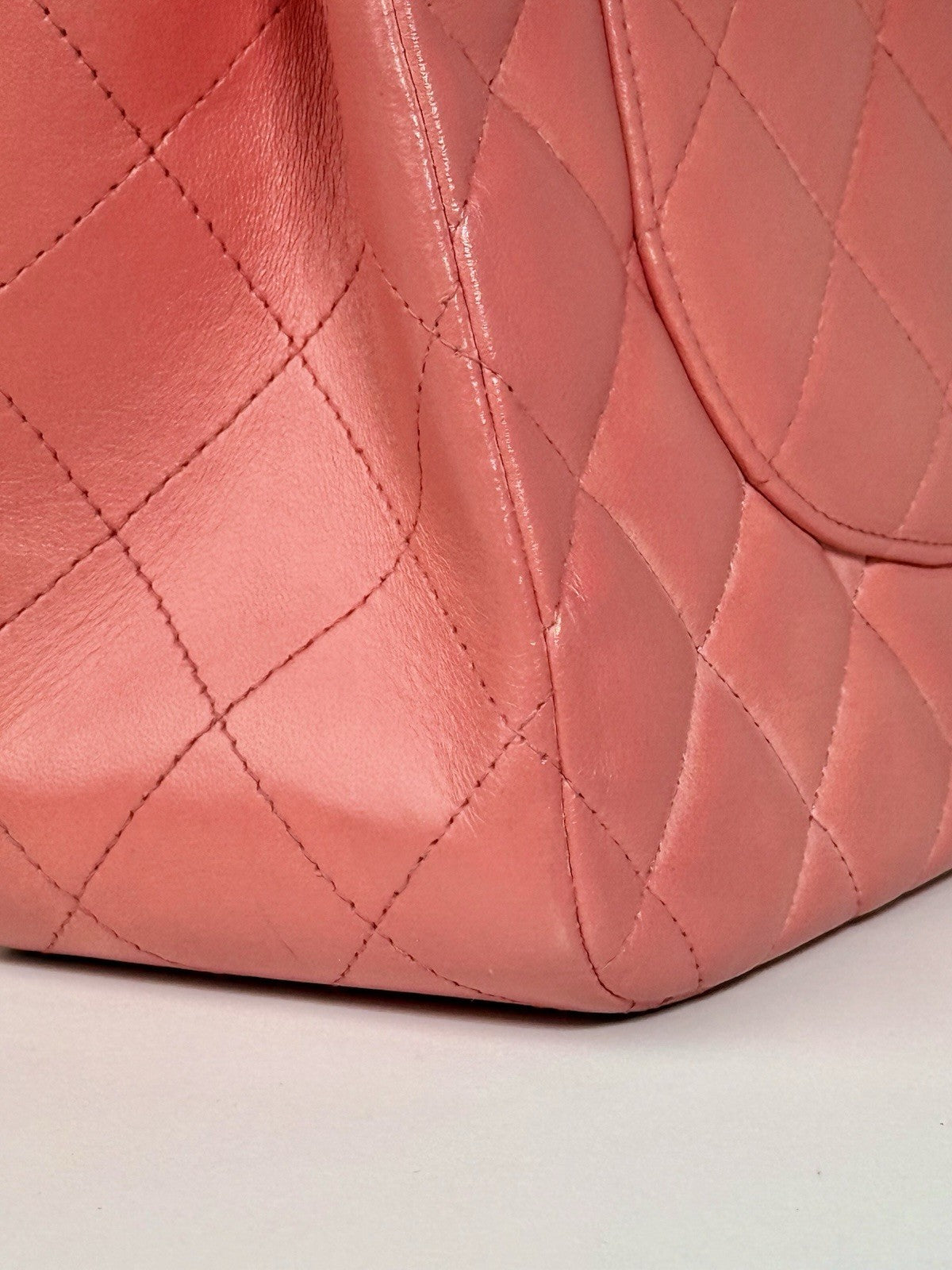 Chanel Jumbo Double Flap Calfskin Shoulder Bag Peach